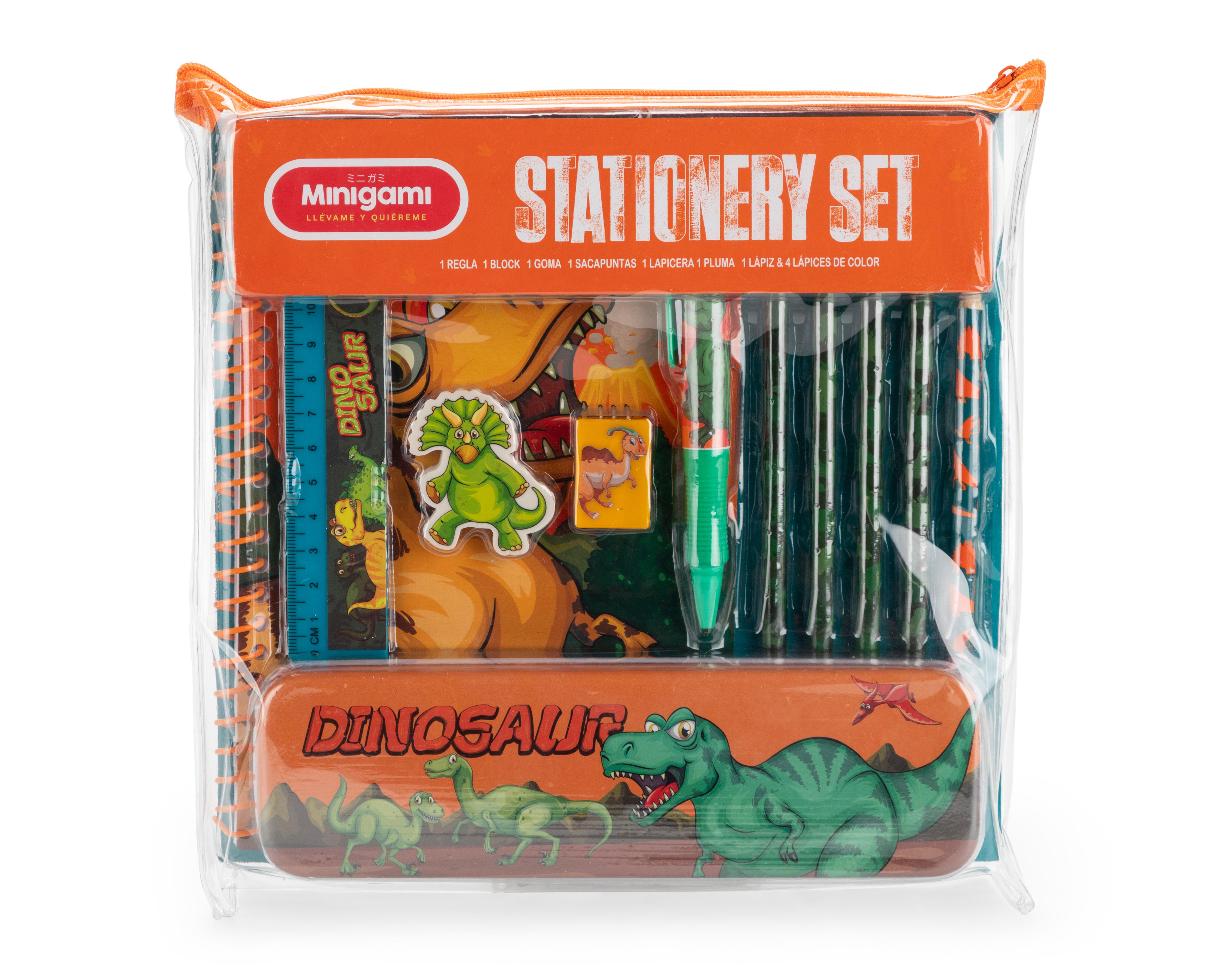 Foto 1 | Libreta de Dinosaurio Minigami Stationery Set con Accesorios