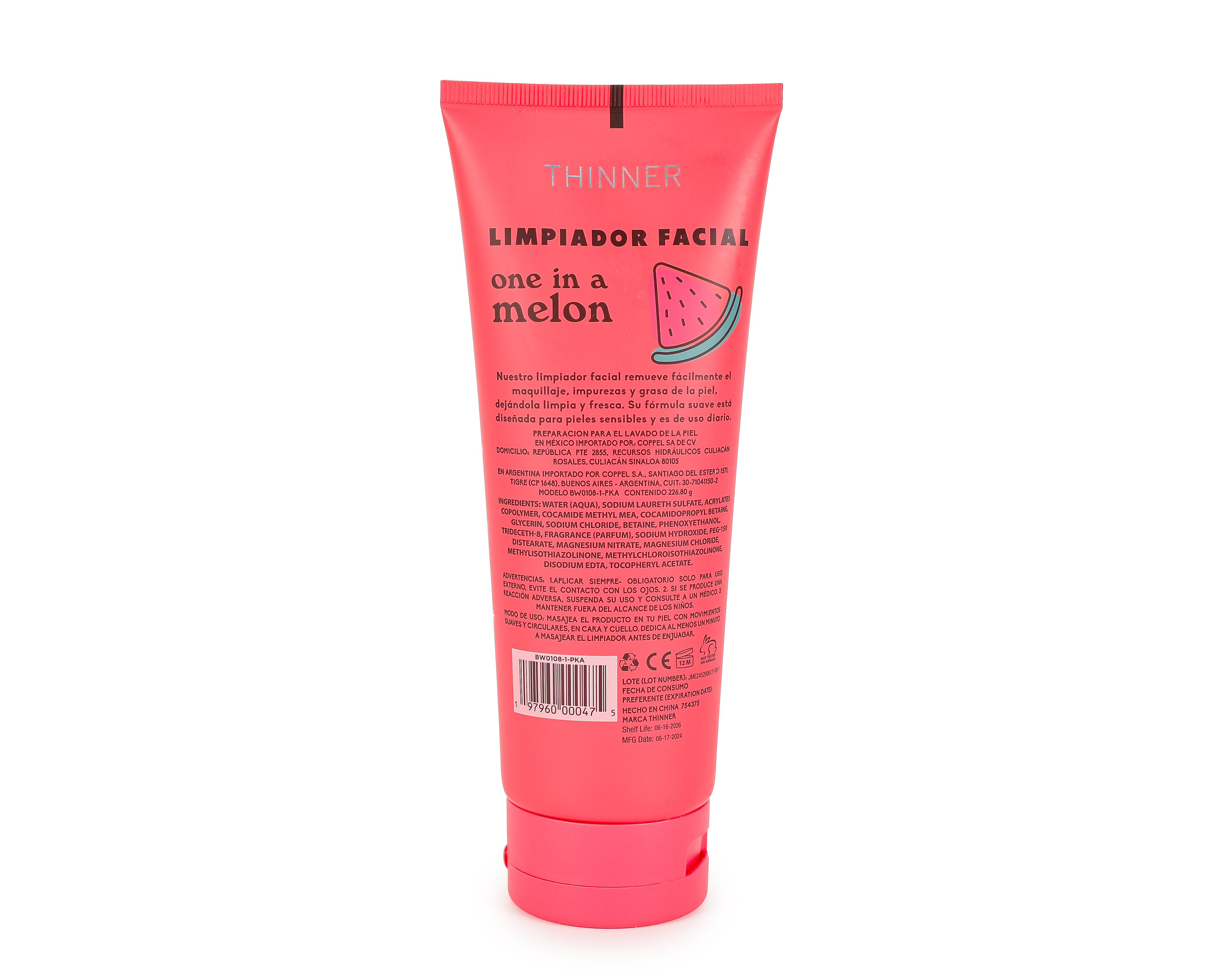 Foto 2 | Limpiador Facial Thinner One In A Melon 236 ml