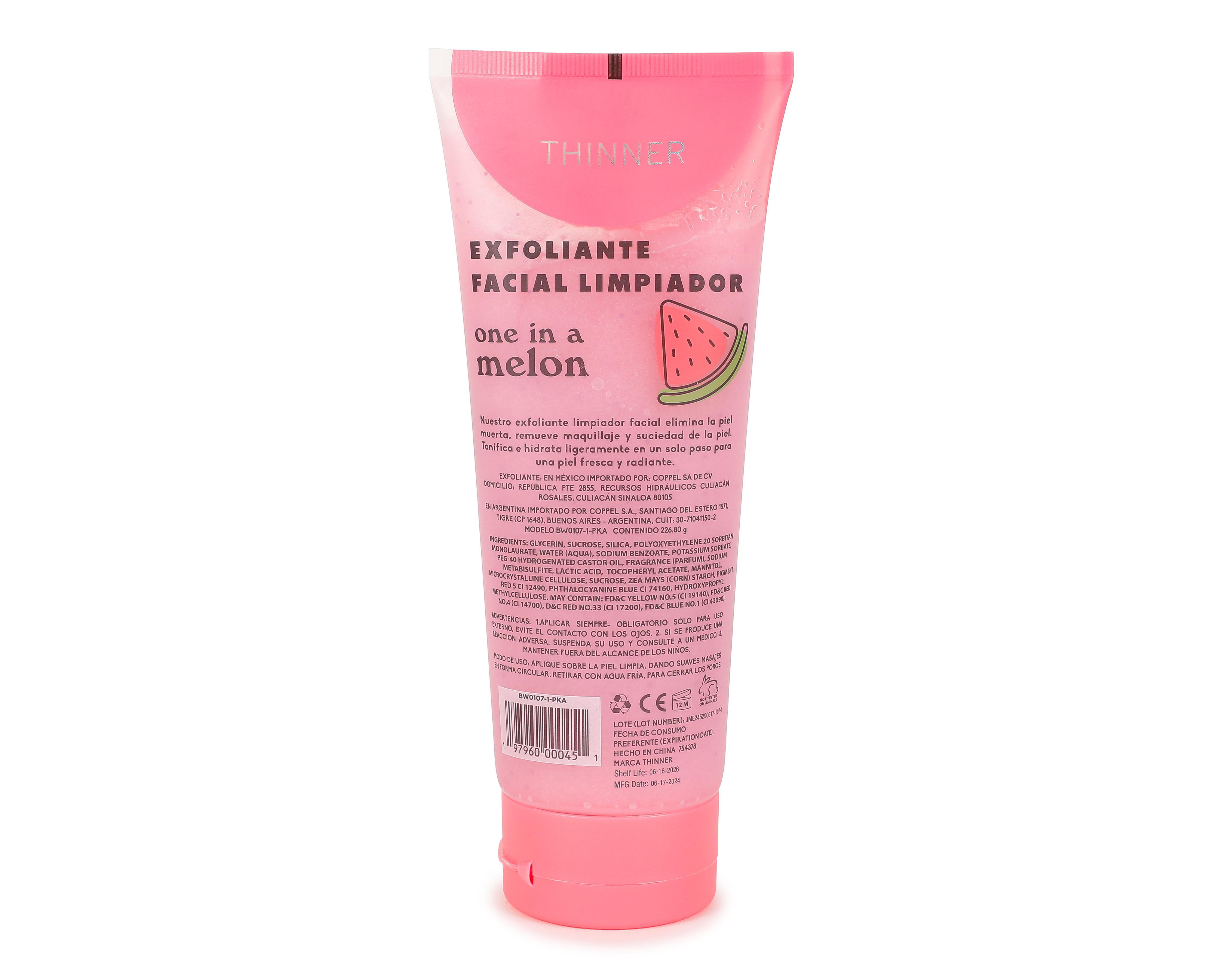 Foto 3 pulgar | Exfoliante Facial Limpiador Thinner One In A Melon 280 g