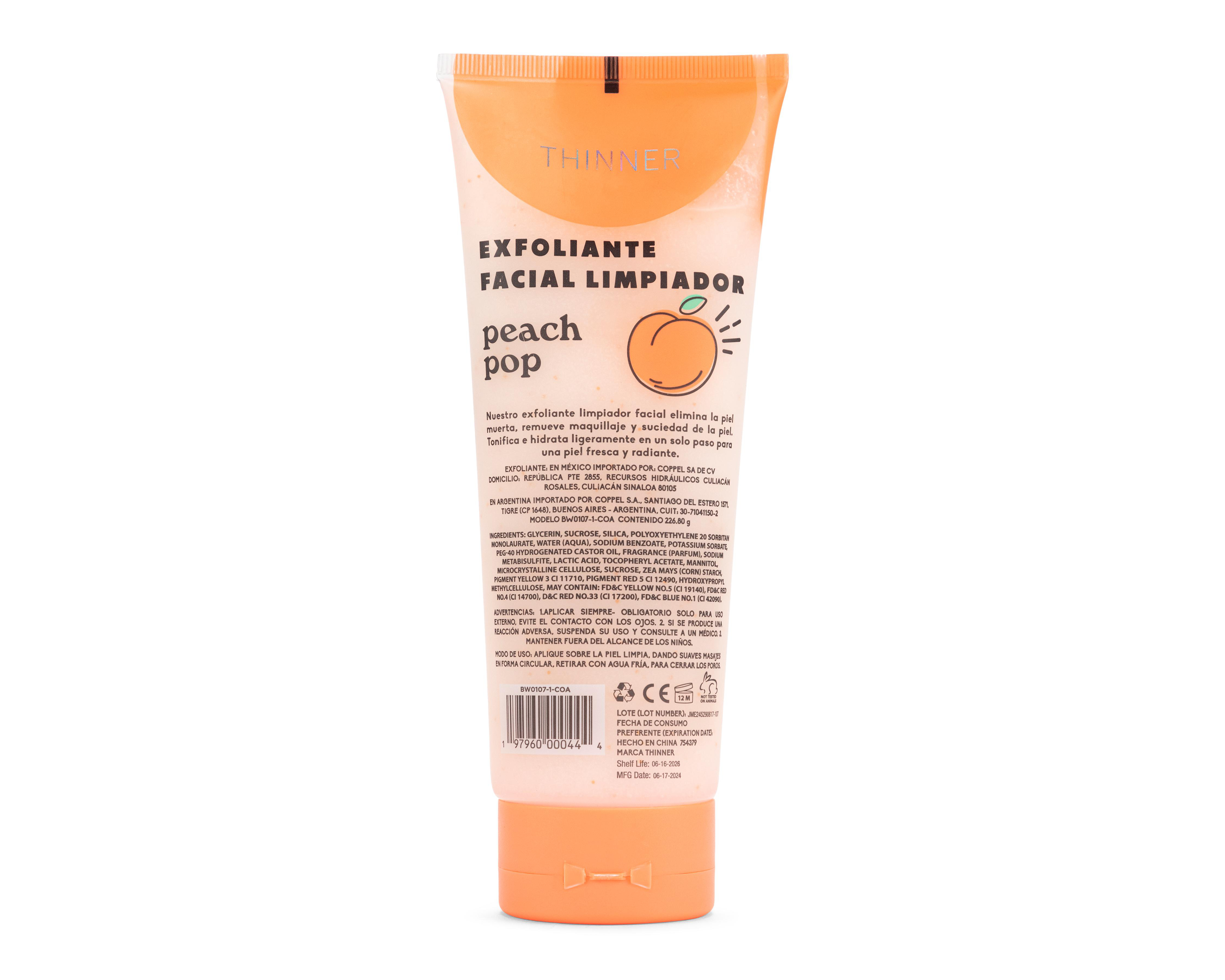 Foto 2 | Exfoliante Facial Limpiador Thinner Peach Pop 280 g