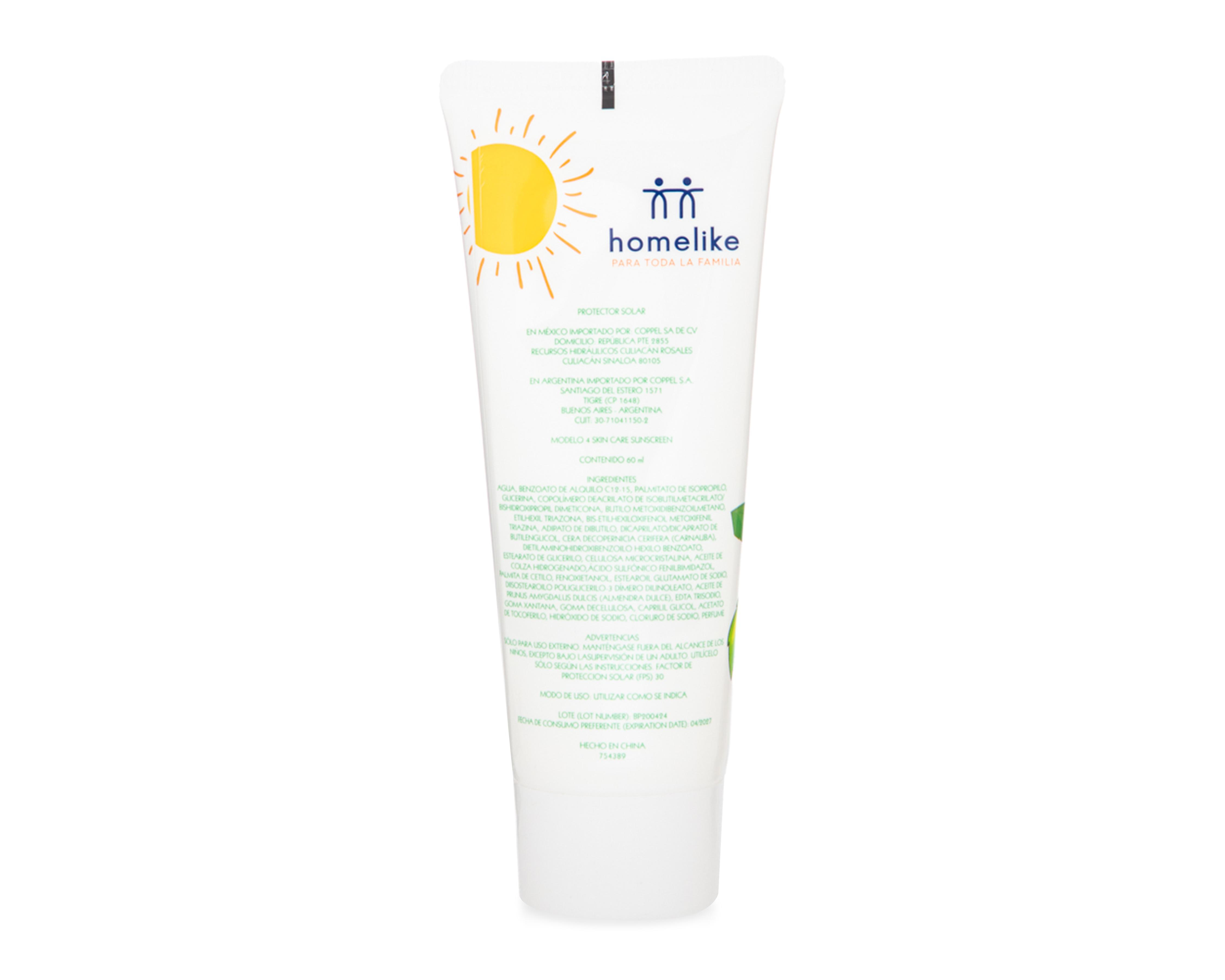 Foto 2 | Protector Solar Homelike Kids FPS 30+ 60 ml