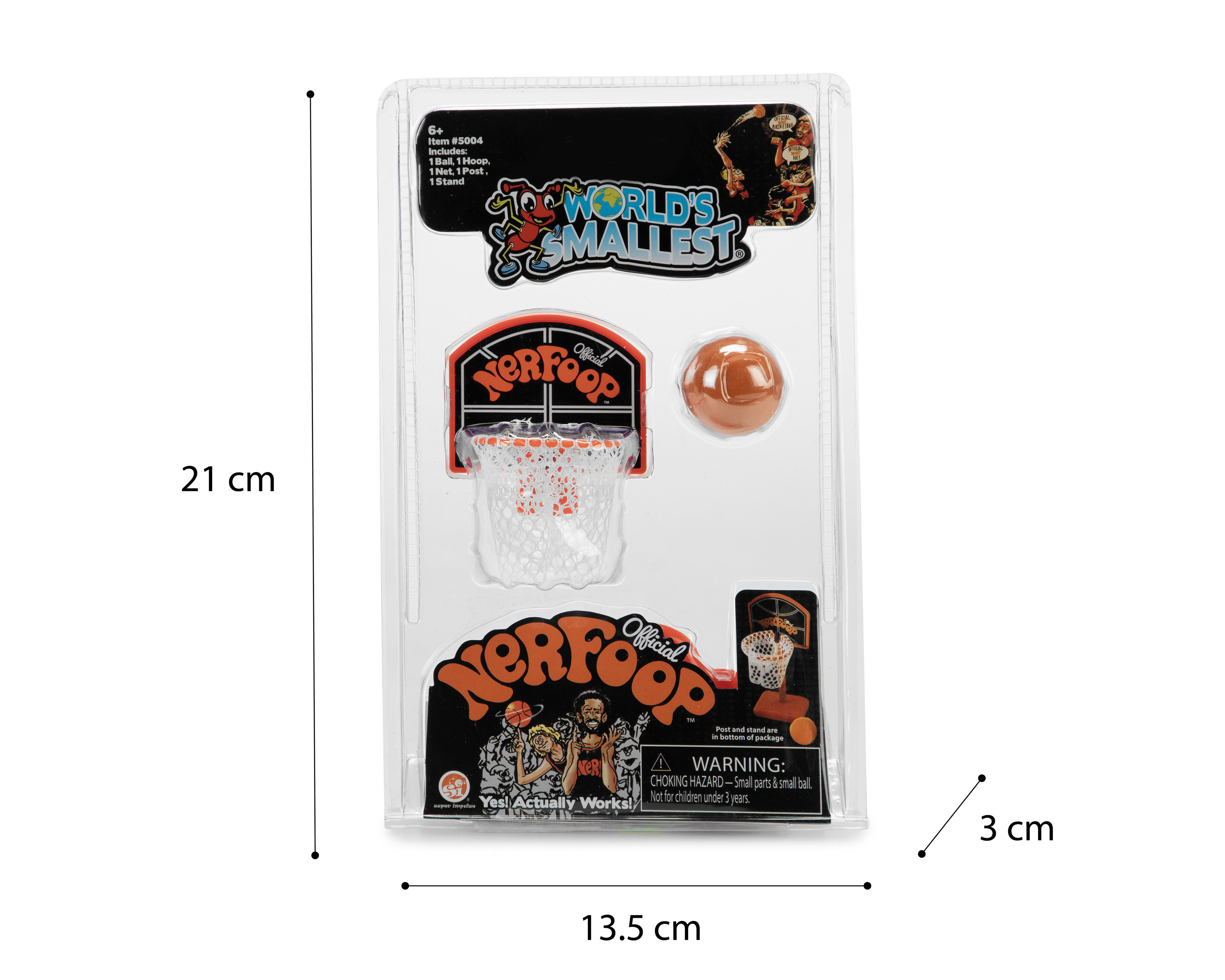 Foto 4 pulgar | Mini Canasta de Basquetbol World's Smallest Nerfoop