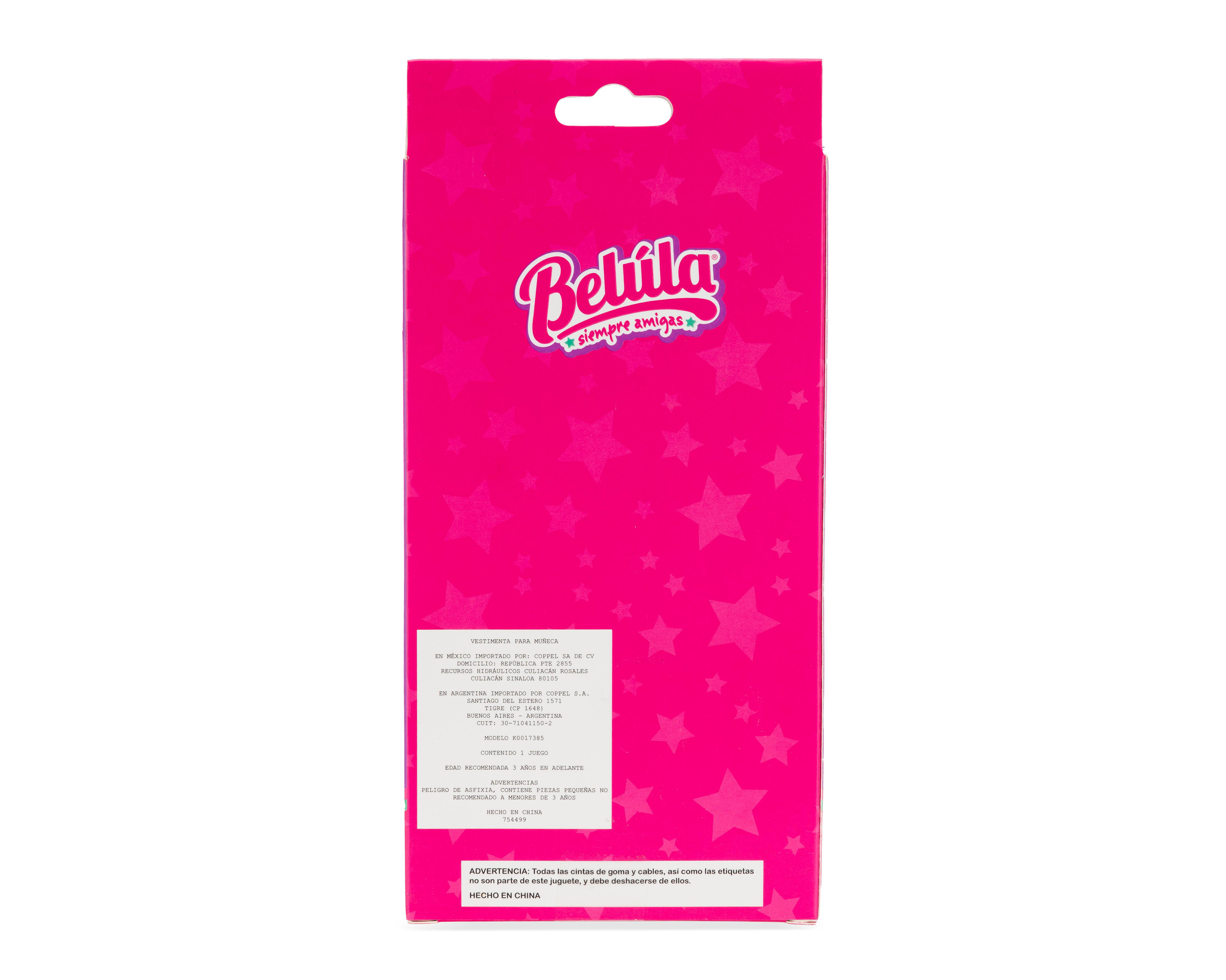 Foto 3 pulgar | Ropa para Muñeca Belúla con Accesorios