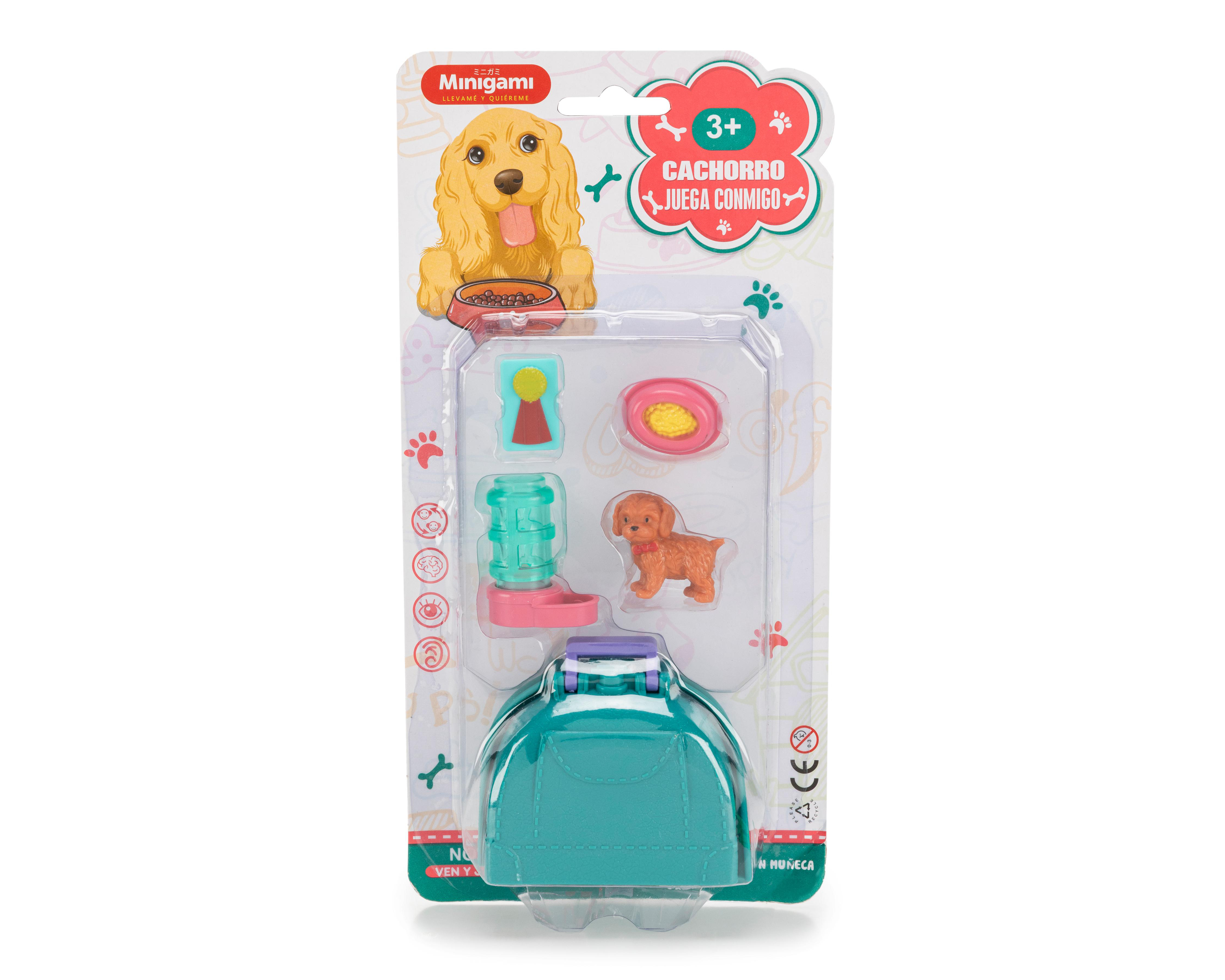 Foto 1 | Figuras Cachorro Juega Conmigo Minigami 5 Piezas