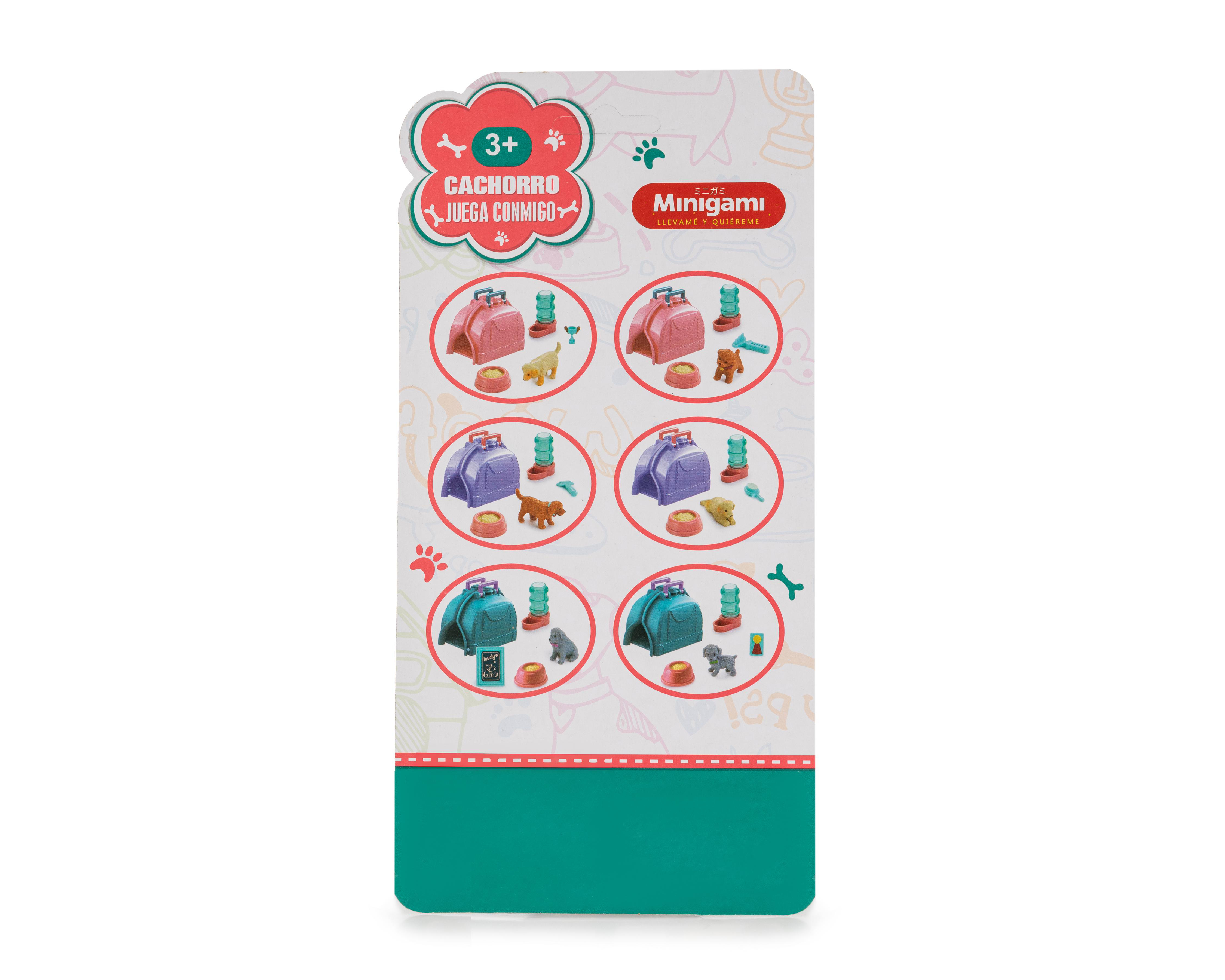 Foto 3 pulgar | Figuras Cachorro Juega Conmigo Minigami 5 Piezas