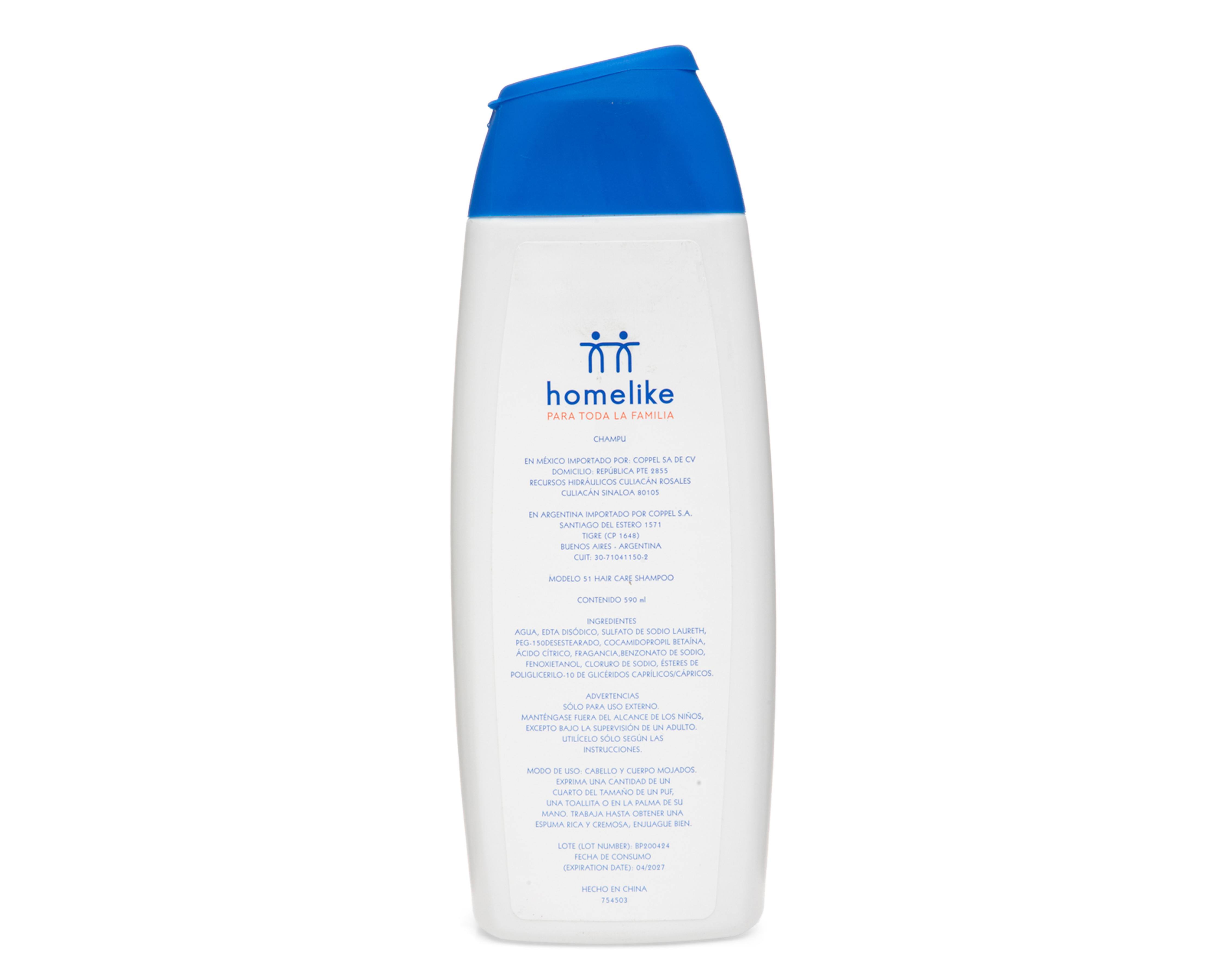 Foto 3 pulgar | Shampoo Homelike Refrescante 590 ml