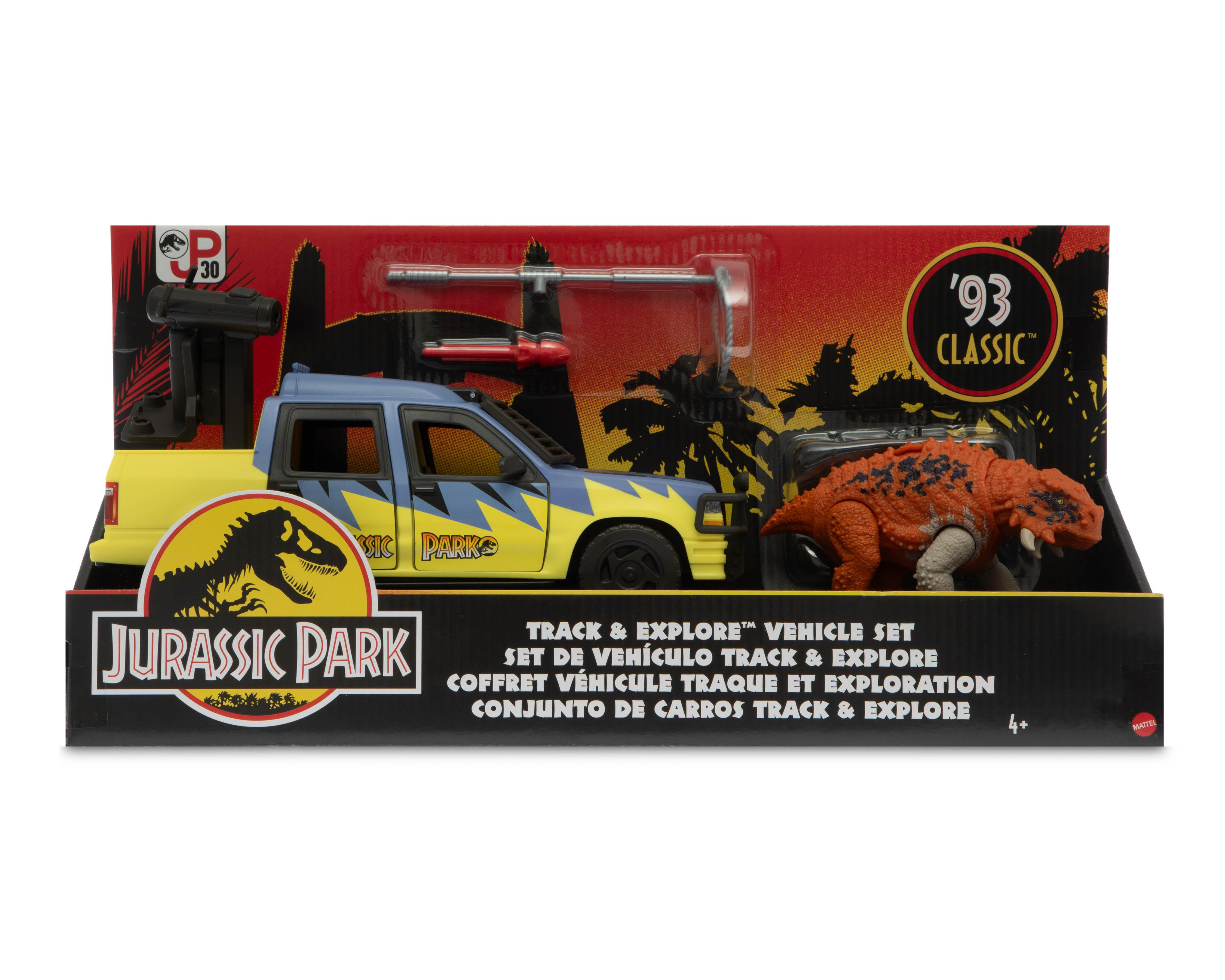 Foto 6 pulgar | Dinosaurio y Carro Explorador Mattel Jurassic Park '93 Classic