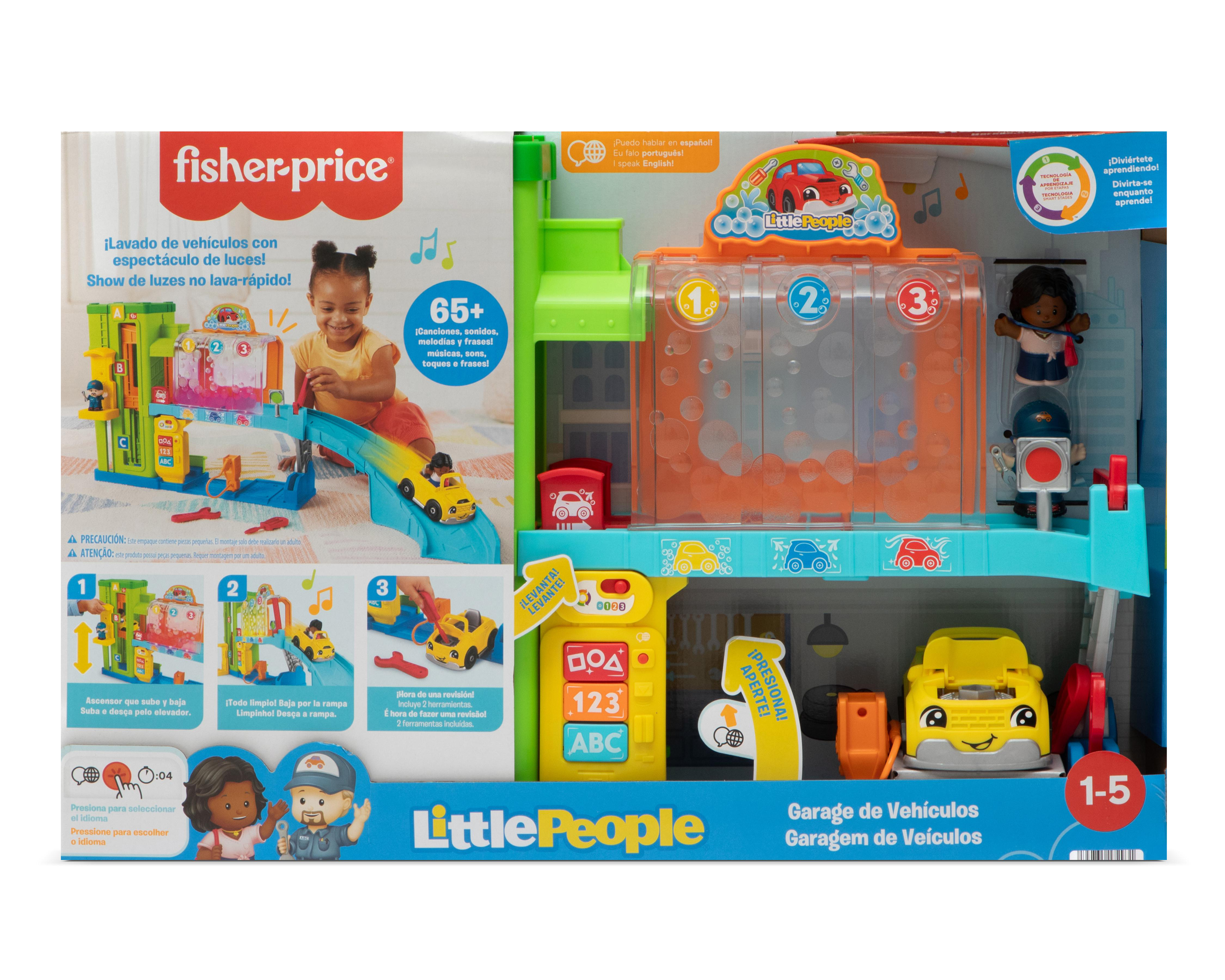 Garage de Vehículos Fisher Price con Luces, Sonidos y Accesorios