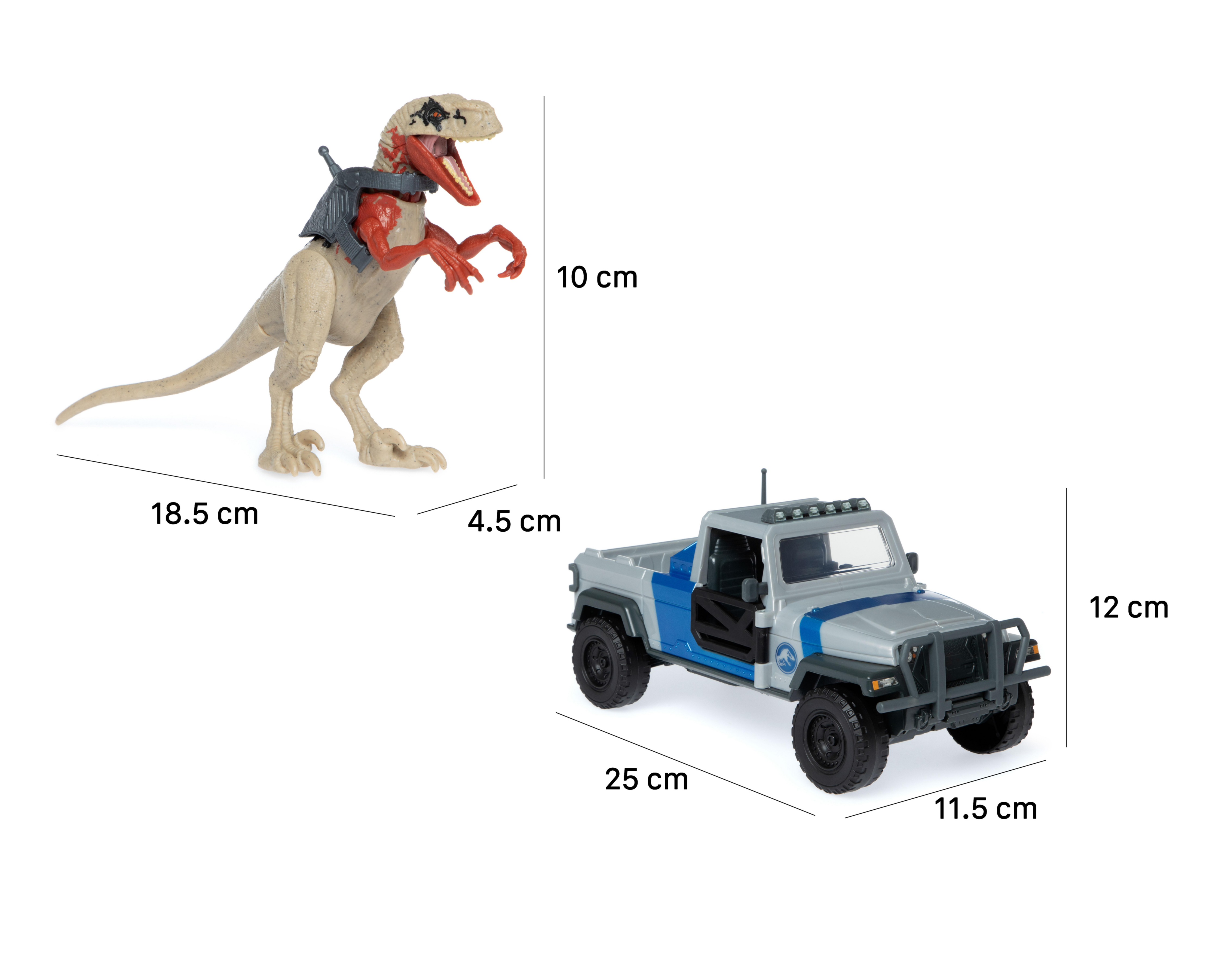 Foto 8 pulgar | Atrociraptor y Carro de Búsqueda Jurassic World Mattel Dino Trackers 3 Piezas