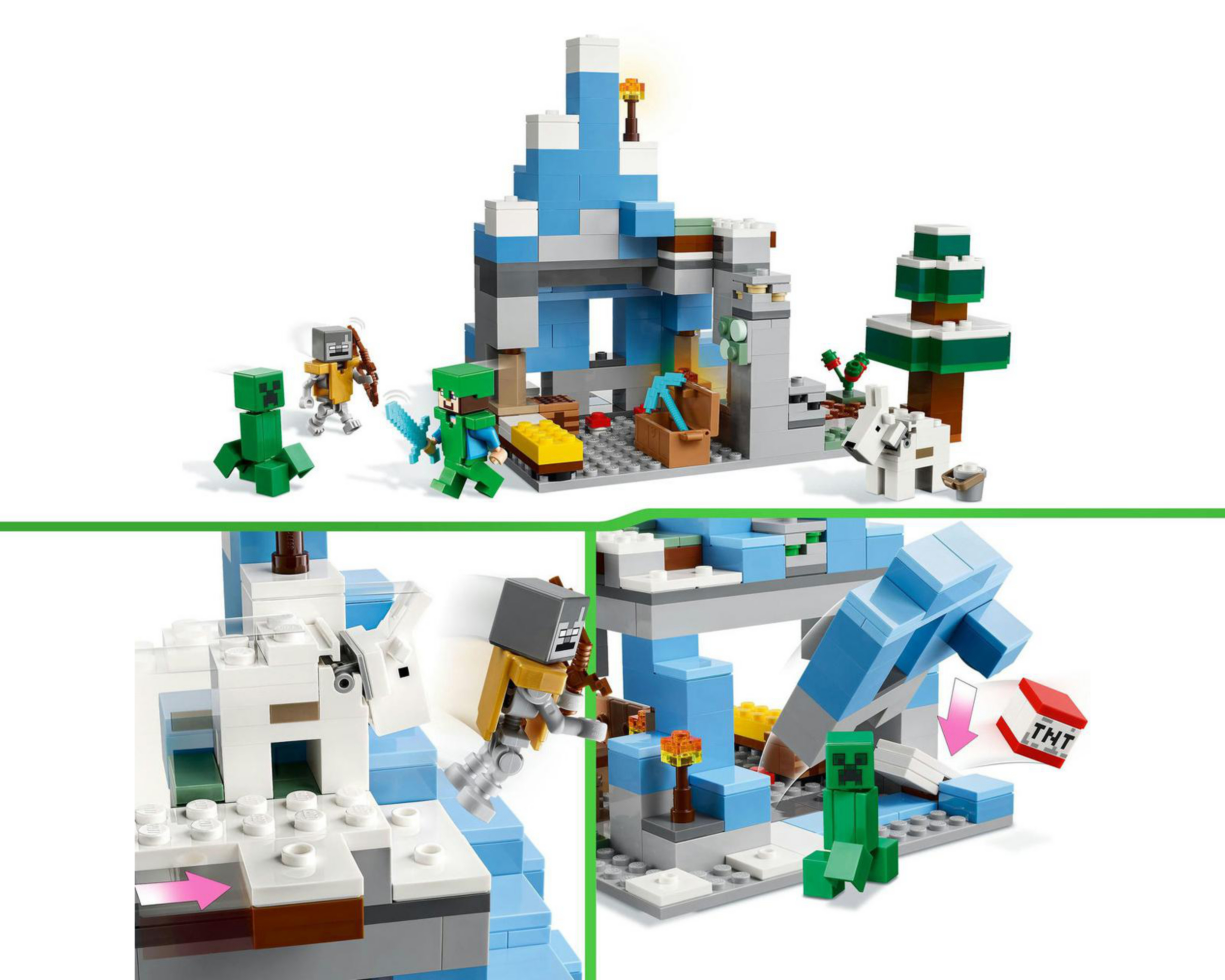 Foto 7 | LEGO Minecraft: Los Picos de Hielo