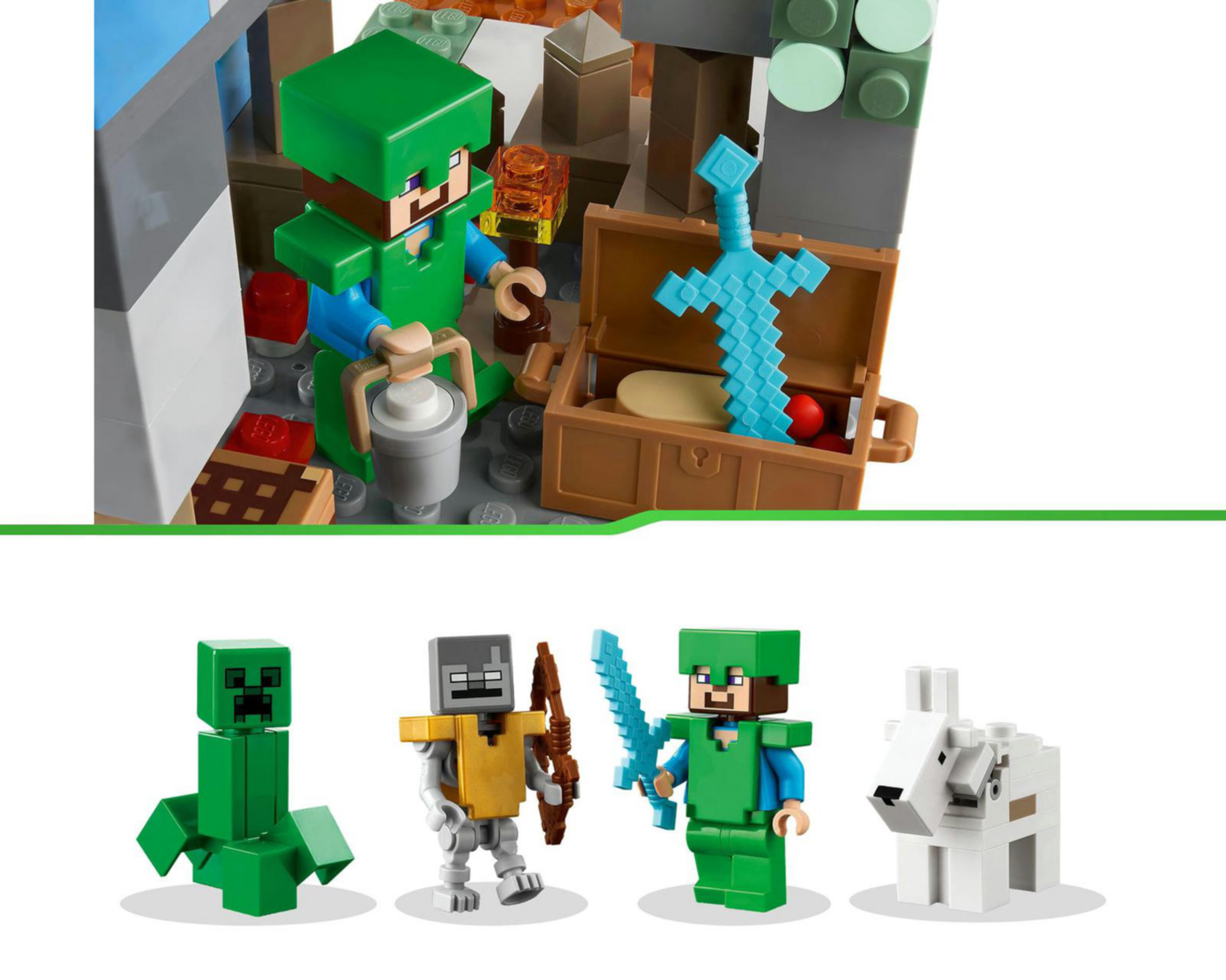 Foto 9 pulgar | LEGO Minecraft: Los Picos de Hielo