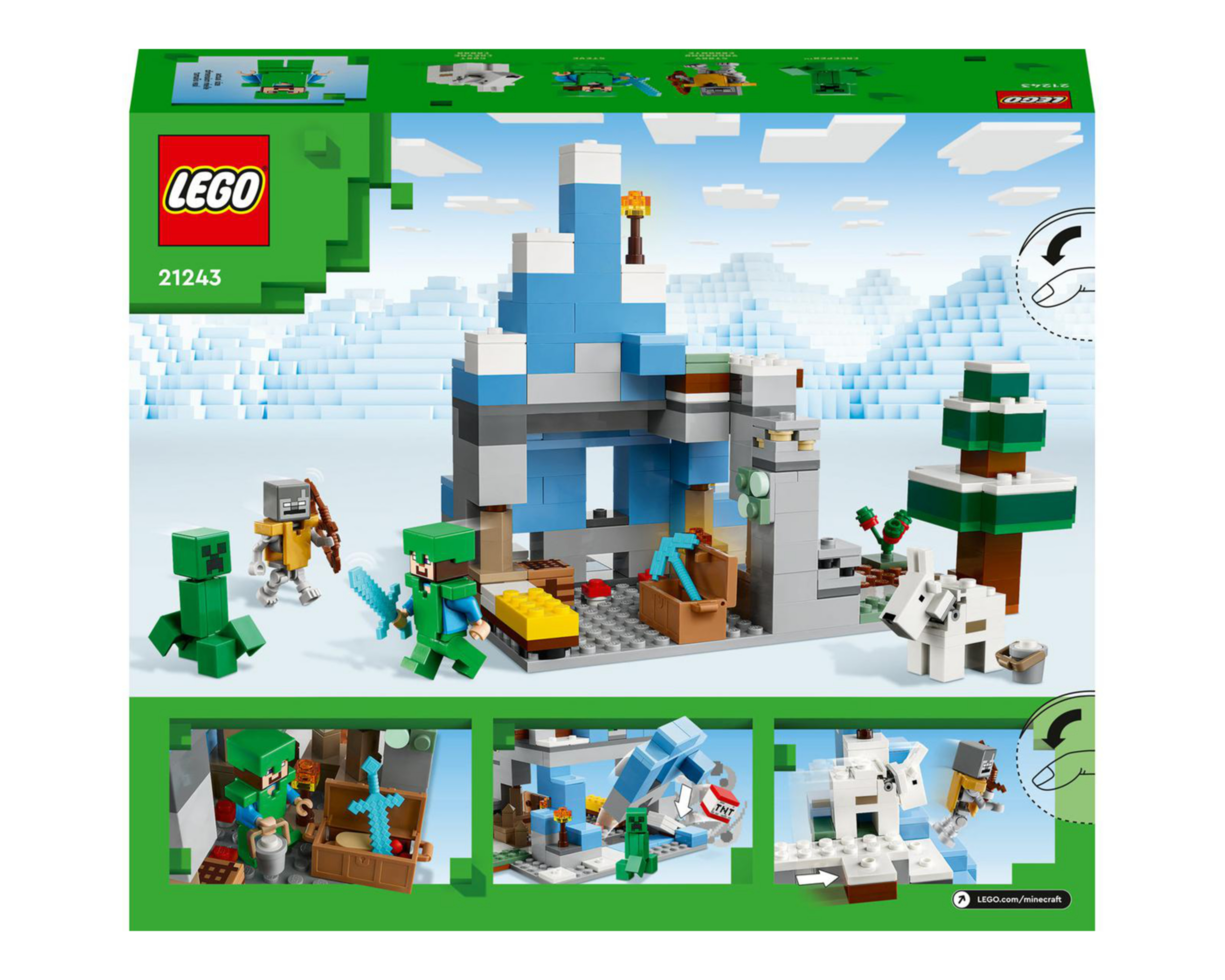 Foto 10 pulgar | LEGO Minecraft: Los Picos de Hielo