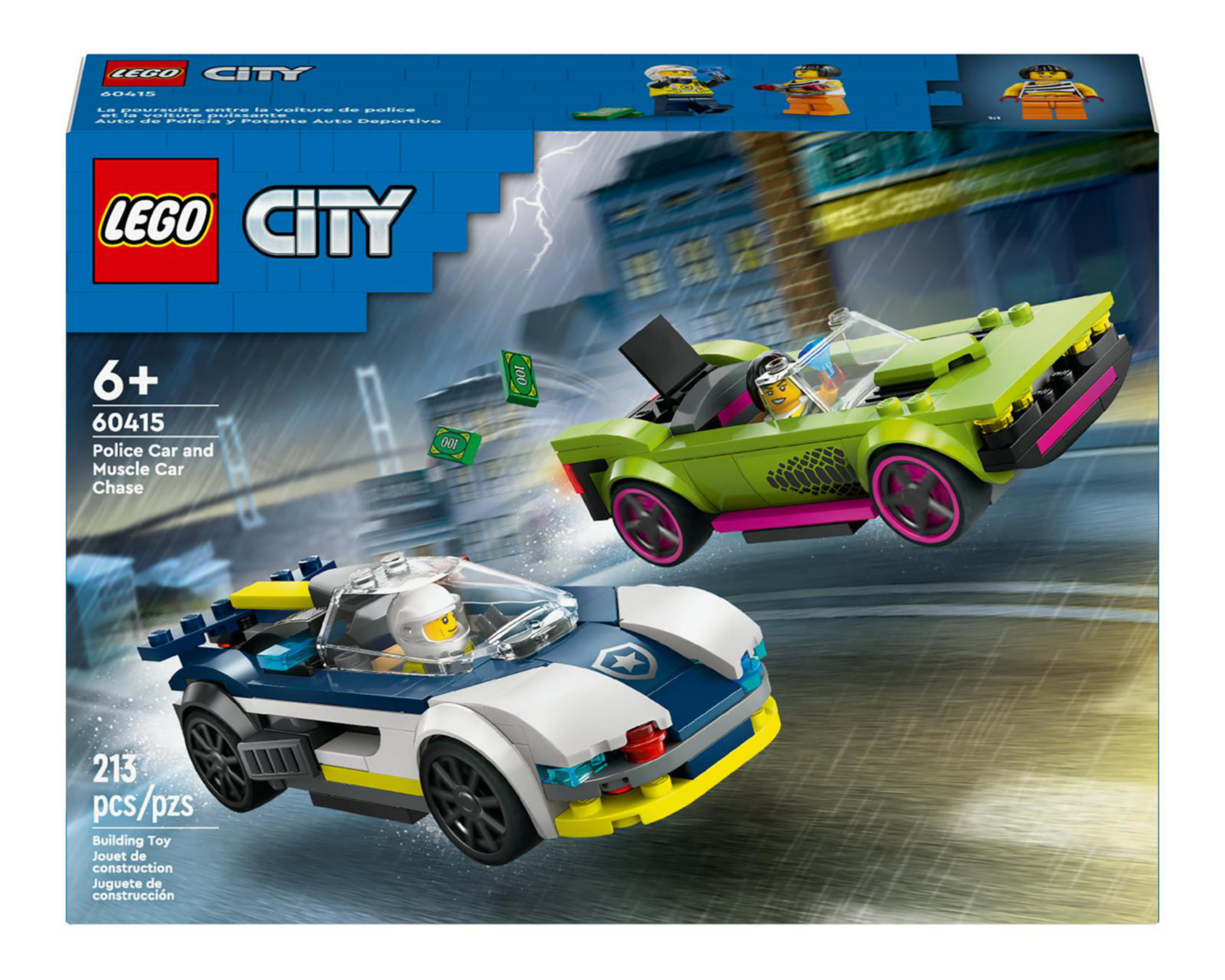 Foto 3 pulgar | LEGO City: Coche de Policía y Potente Deportivo