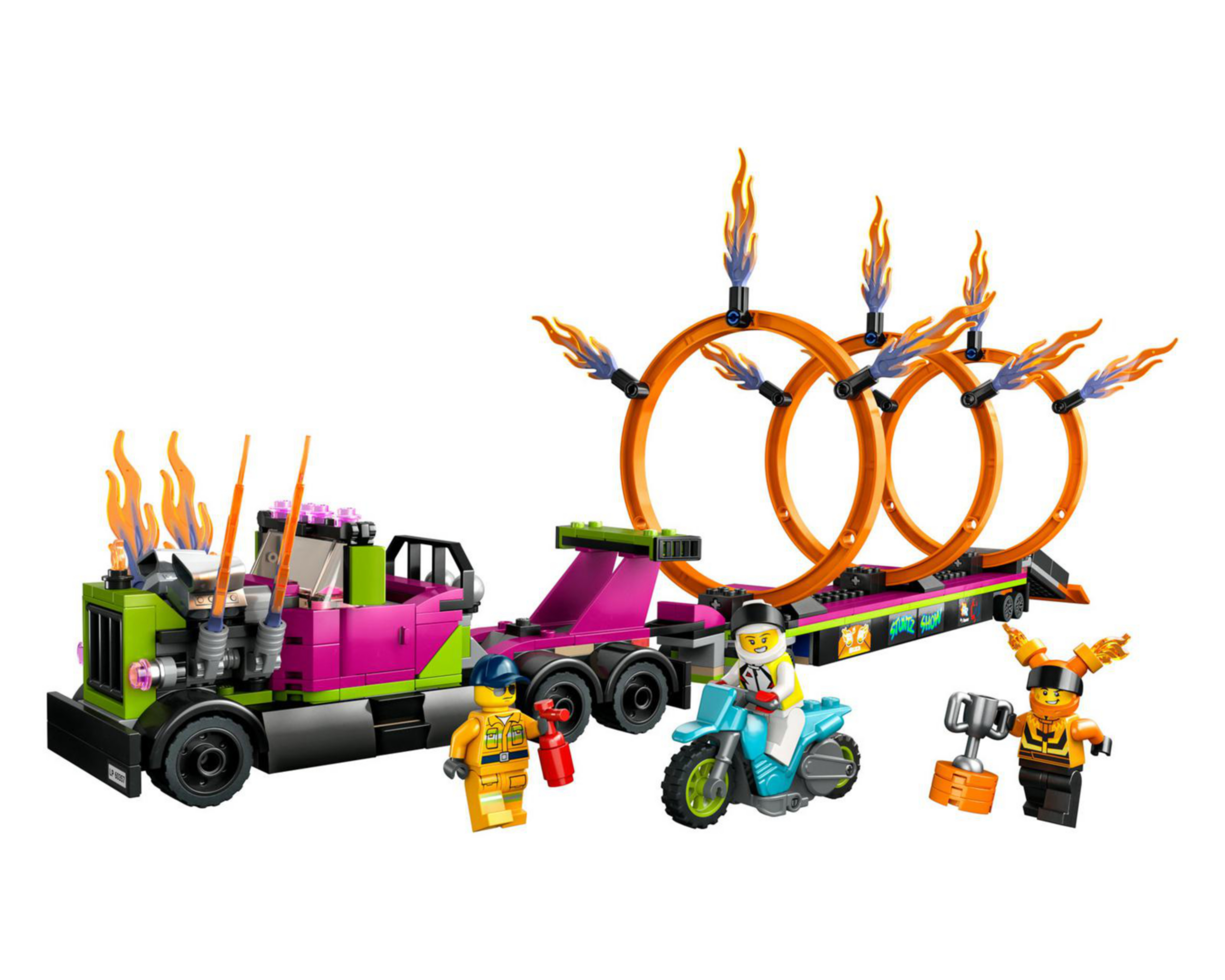 Foto 3 | LEGO City: Desafío Acrobático Camión y Anillos de Fuego