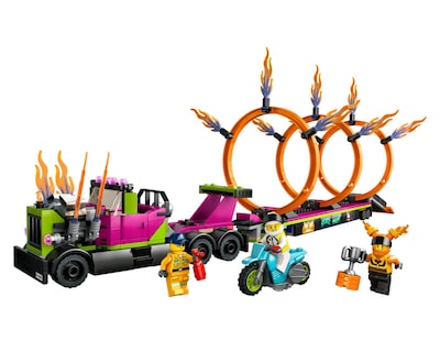 Foto 3 | LEGO City: Desafío Acrobático Camión y Anillos de Fuego