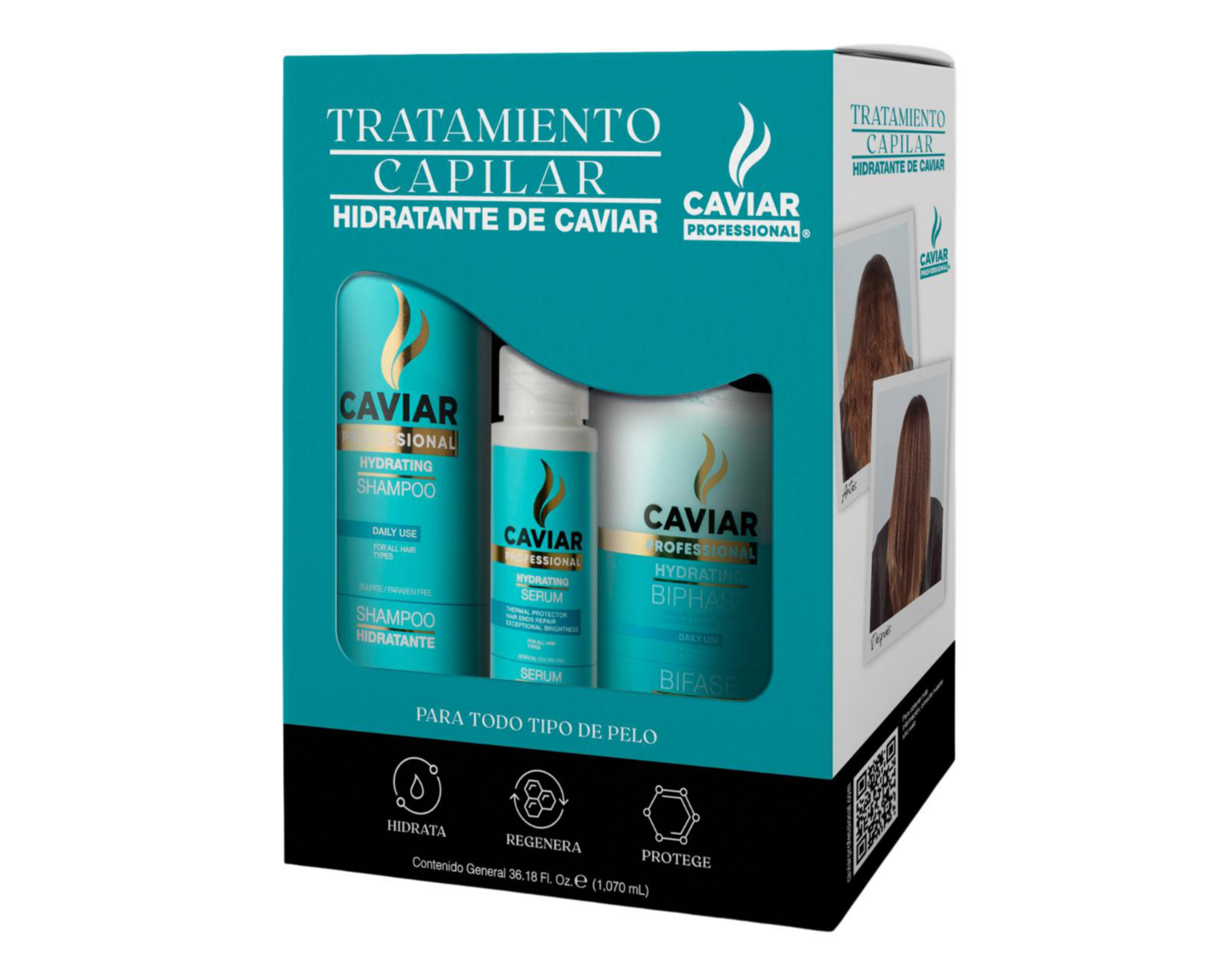 Tratamiento Capilar Caviar Professional Hidratante 3 Piezas