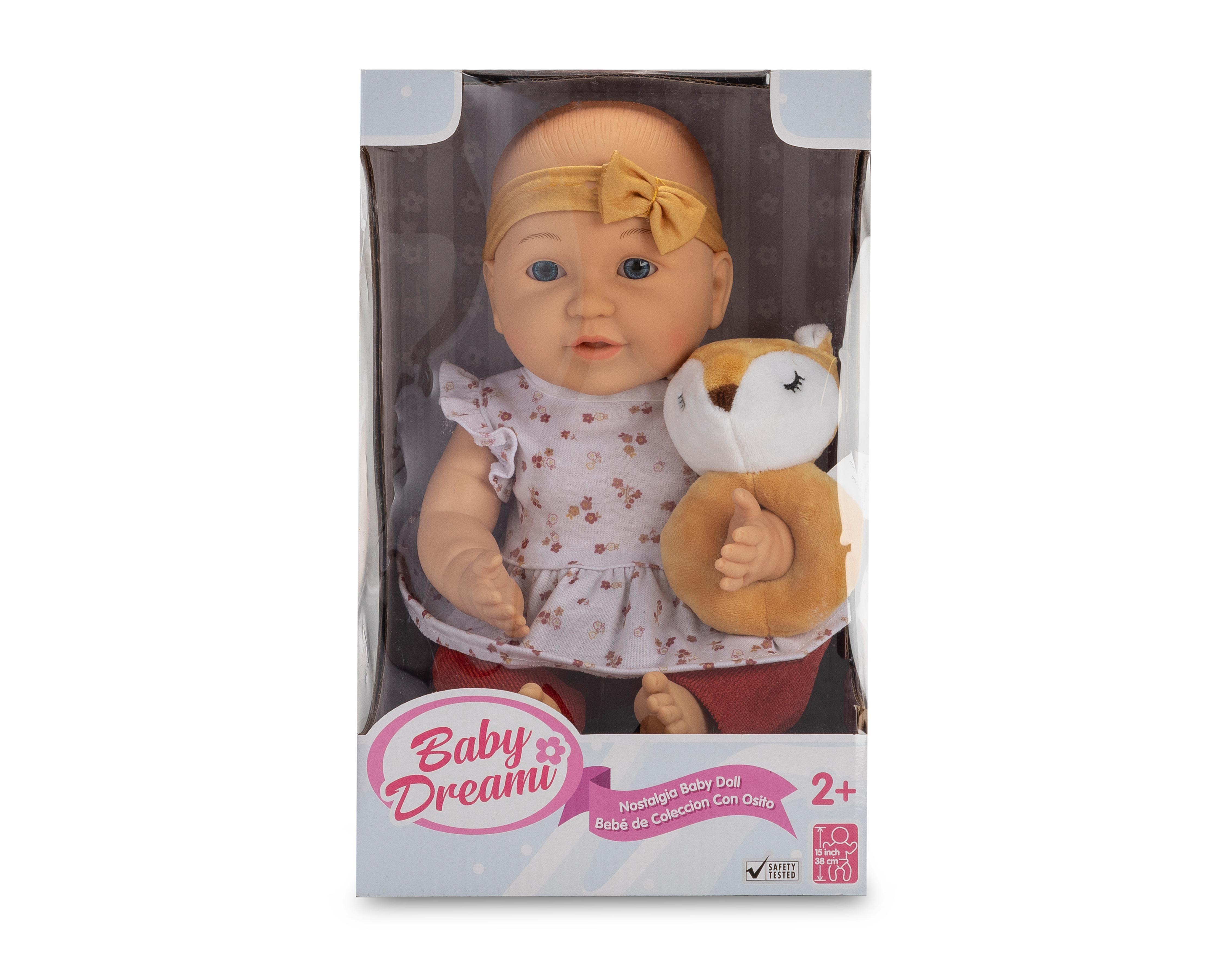 Foto 2 pulgar | Muñeca de Bebé Baby Dreami de Colección con Osito