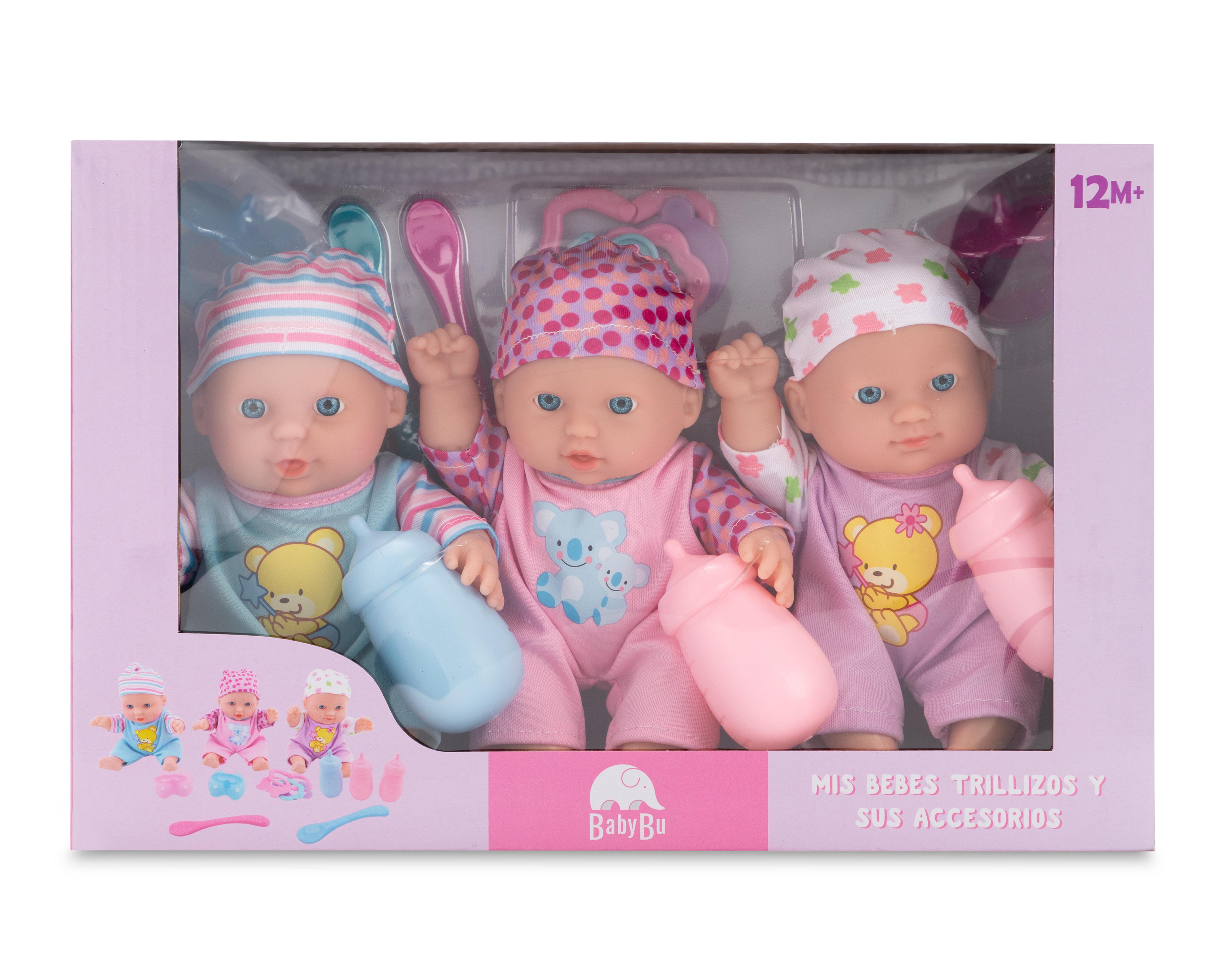 Muñecas Bebé Baby Bu con Accesorios