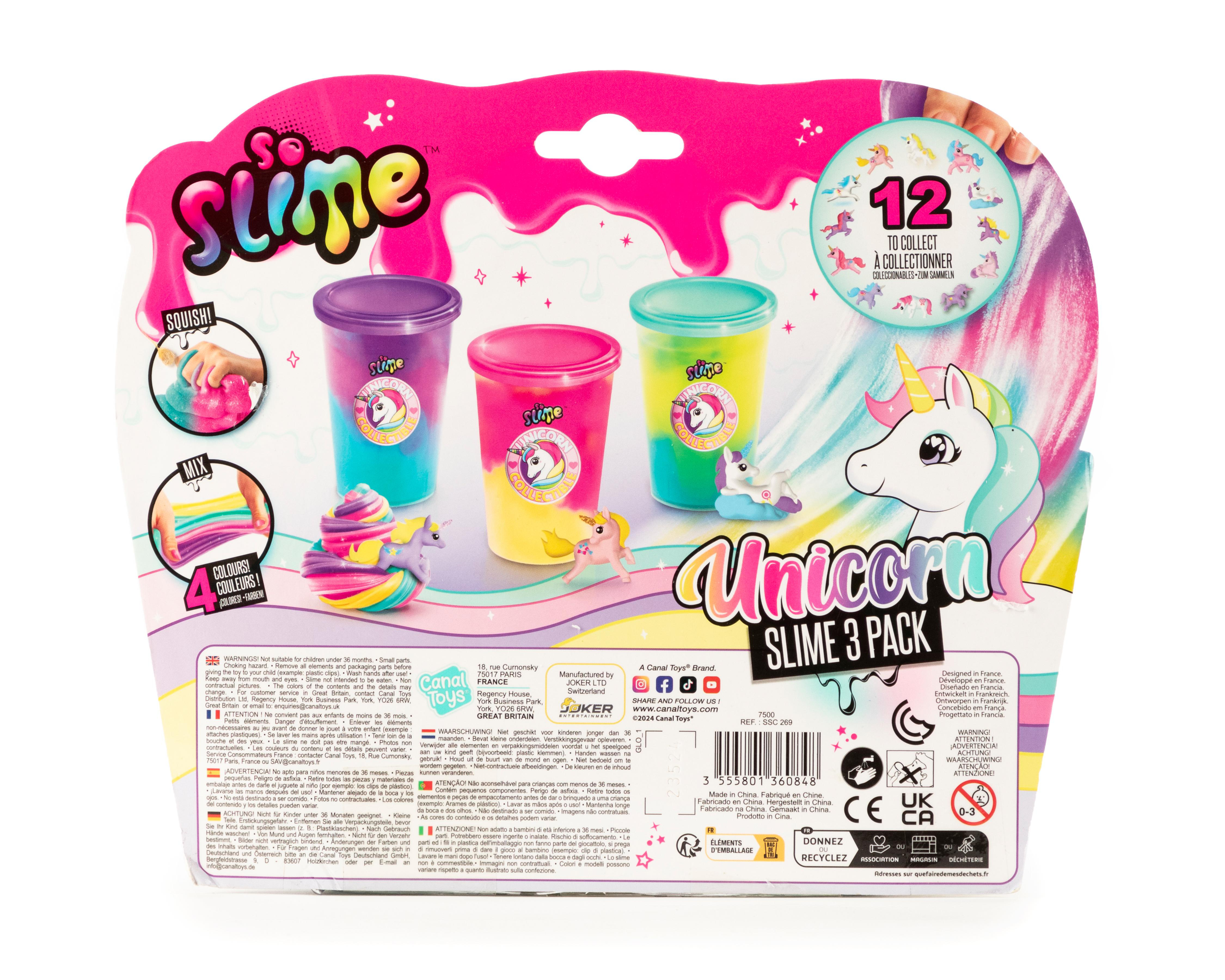 Foto 2 | Slime de Unicornio So Slime Diy 3 Piezas