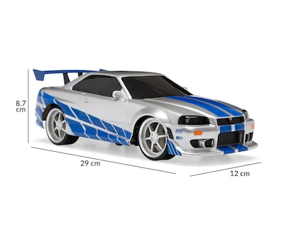 Foto 8 | Carro de Control Remoto Jada Toys Fast and Furious Brian's Nissan Skyline GTR R34