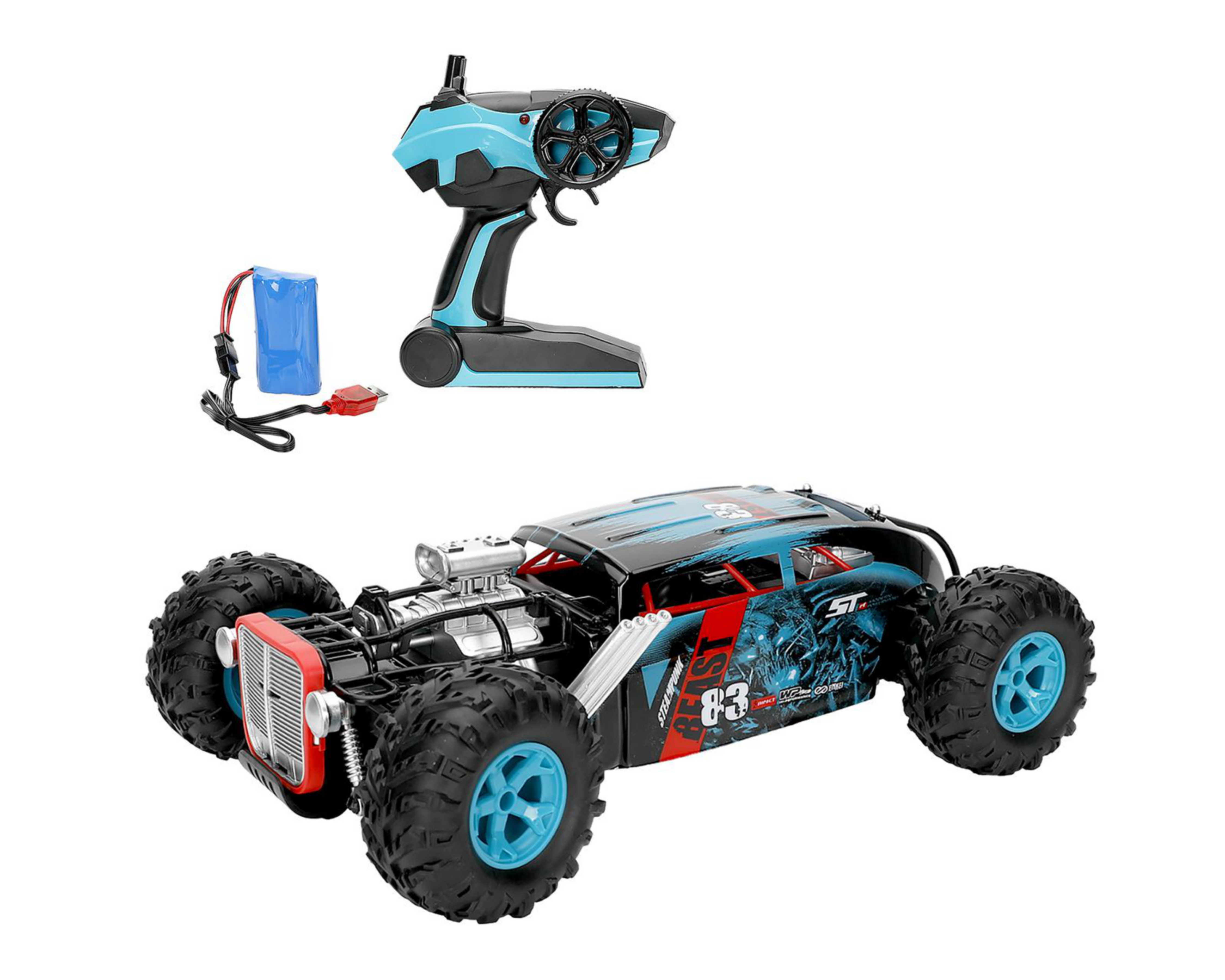 Carro a Control Remoto Funzone Recargable $1,099