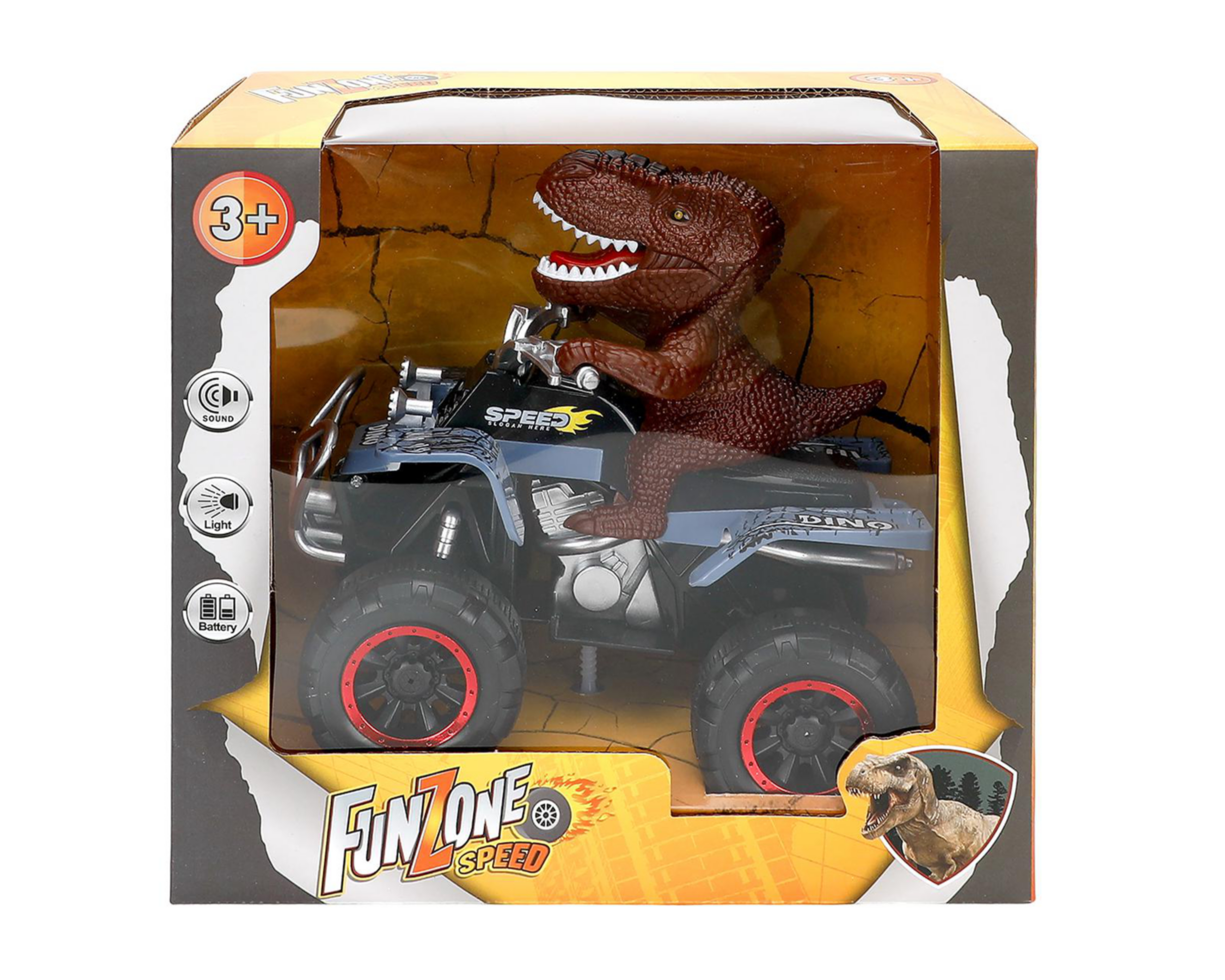 Foto 3 pulgar | Vehículo de Fricción Funzone con Dinosaurio Cabezón