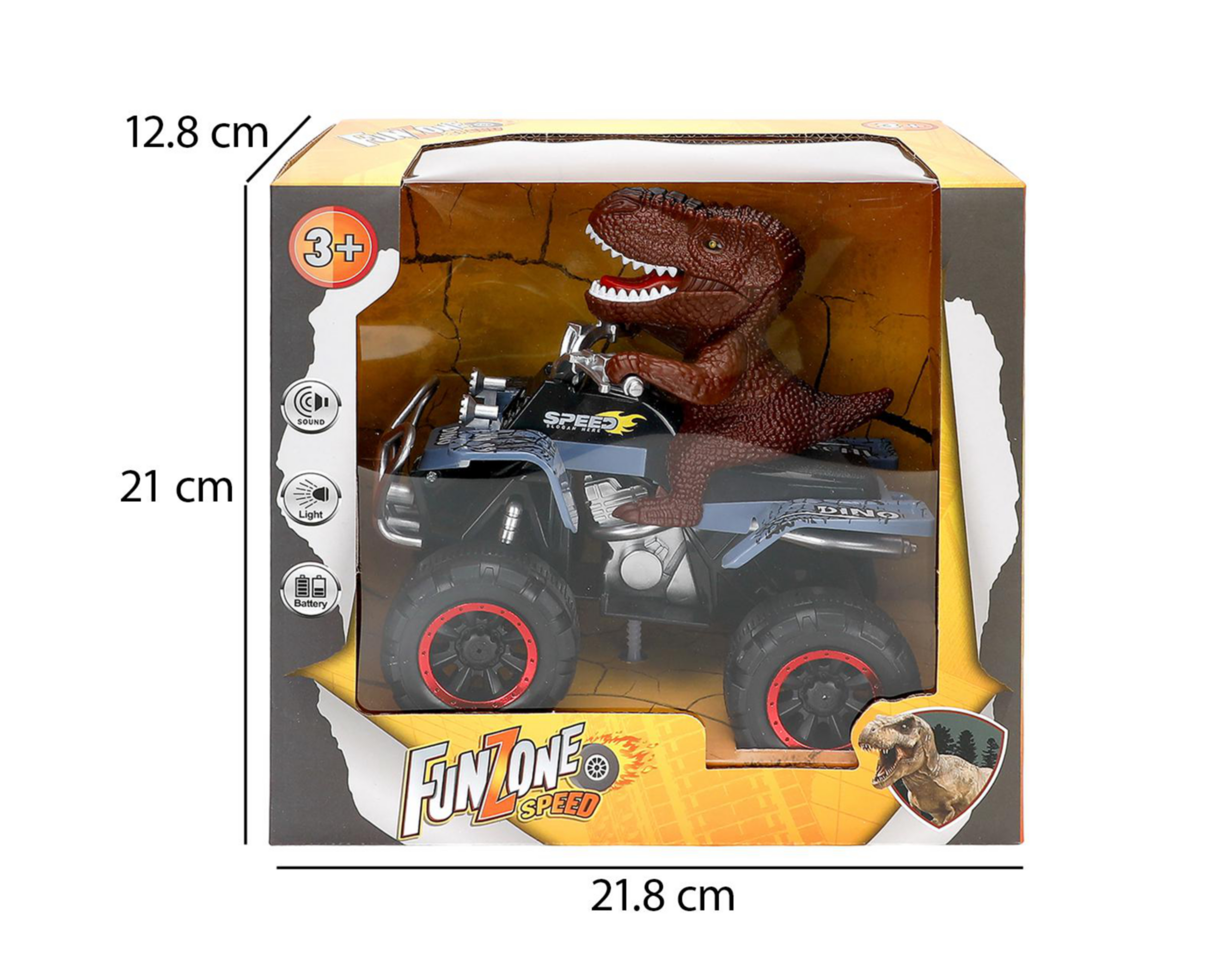 Foto 5 pulgar | Vehículo de Fricción Funzone con Dinosaurio Cabezón