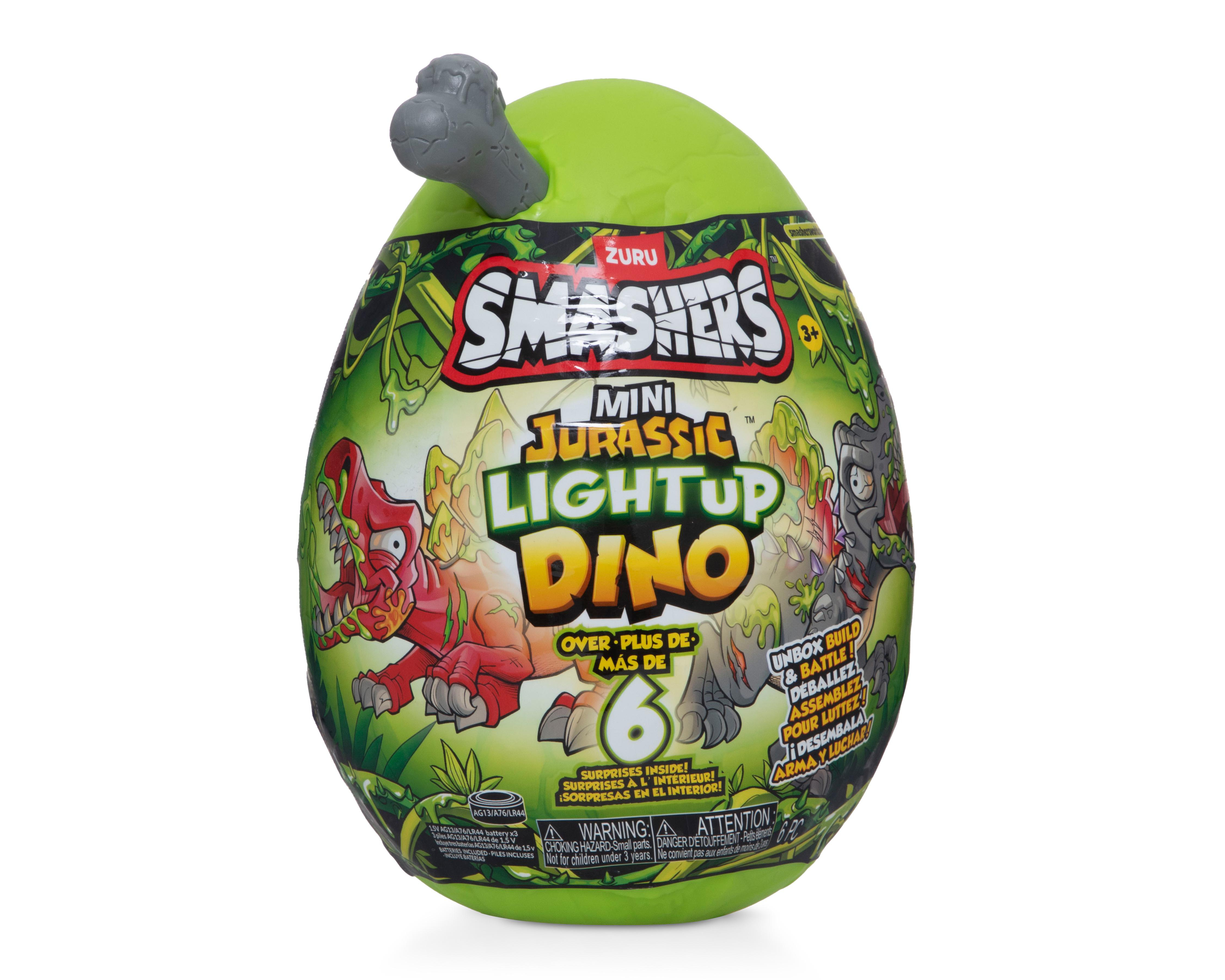 Huevo de Dinosaurio Mini Jurassic Light Up Zuru Smashers