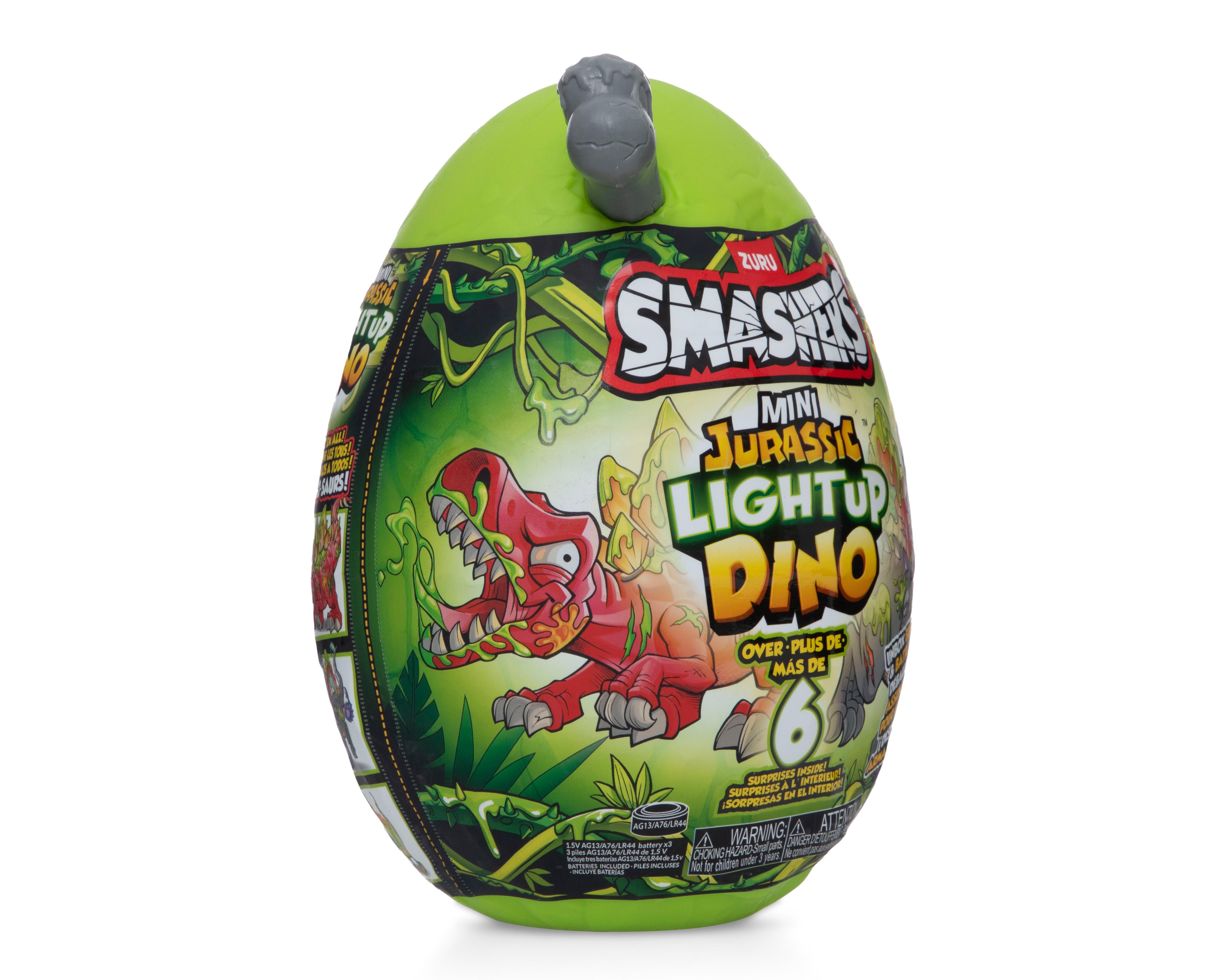 Foto 3 pulgar | Huevo de Dinosaurio Mini Jurassic Light Up Zuru Smashers