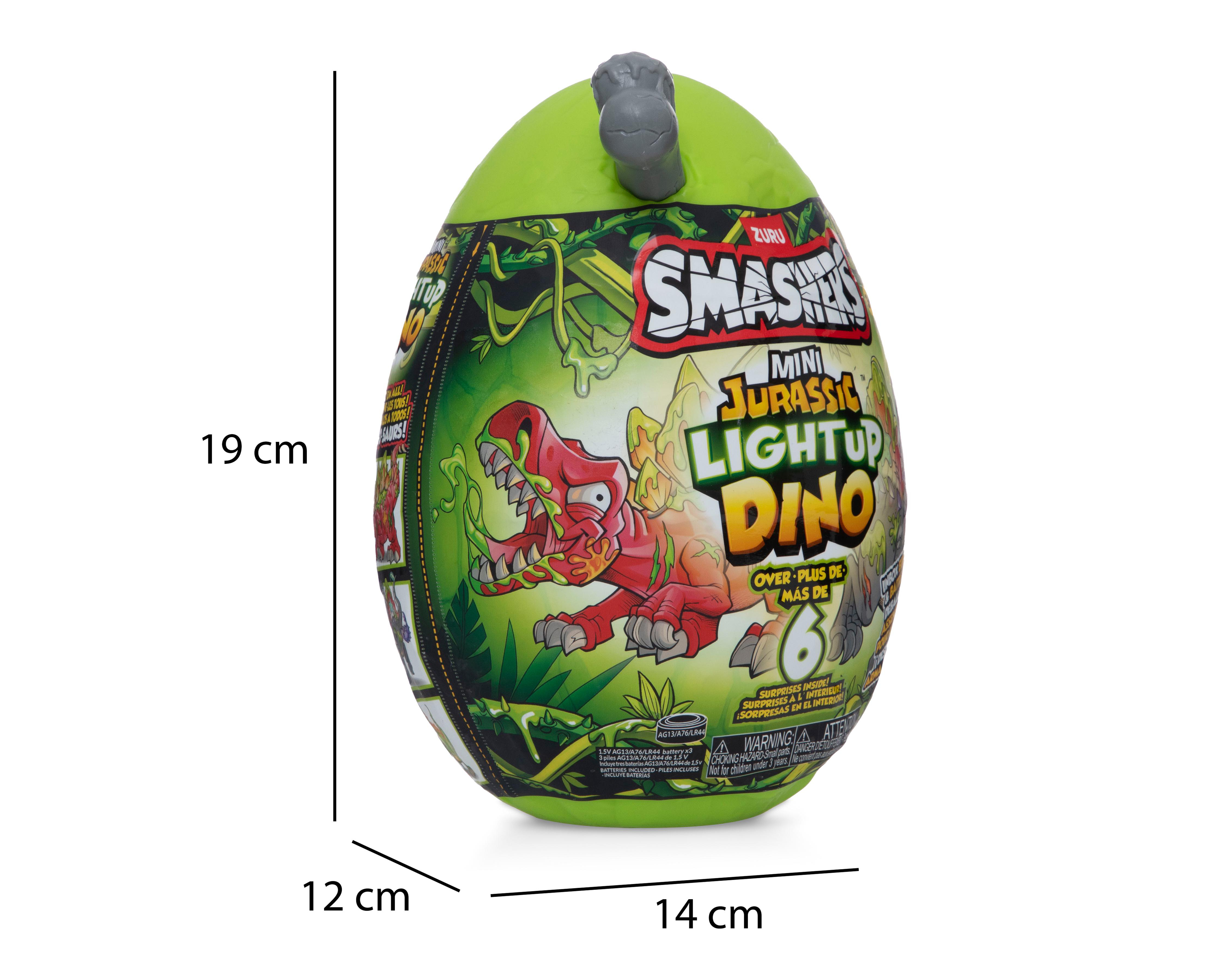 Foto 5 pulgar | Huevo de Dinosaurio Mini Jurassic Light Up Zuru Smashers