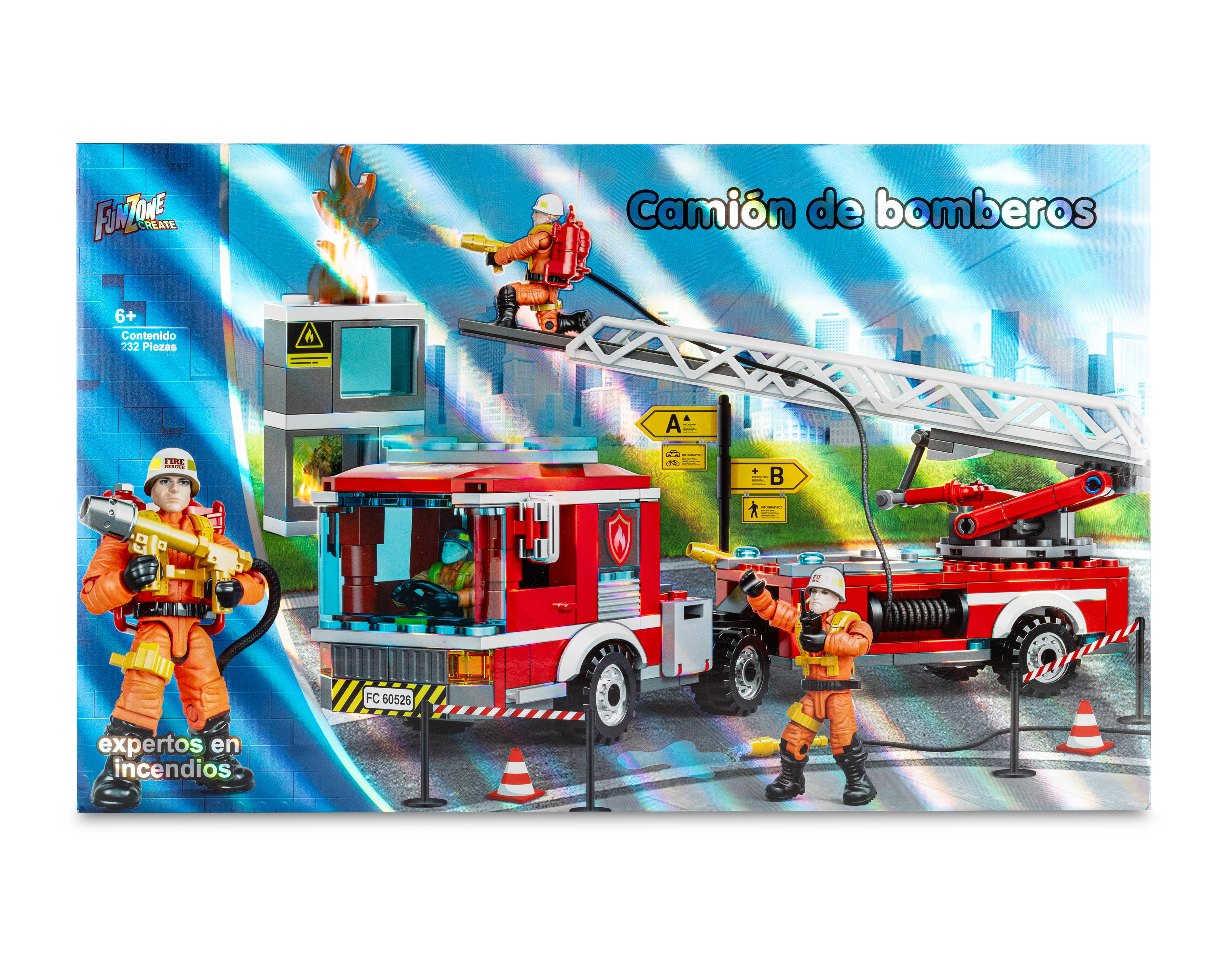 Bloques de Construcción Funzone Camión de Bomberos 232 Piezas