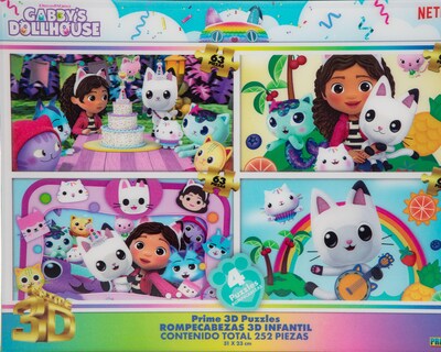 Foto 3 | Rompecabezas 3D Gabby's Dollhouse 252 Piezas