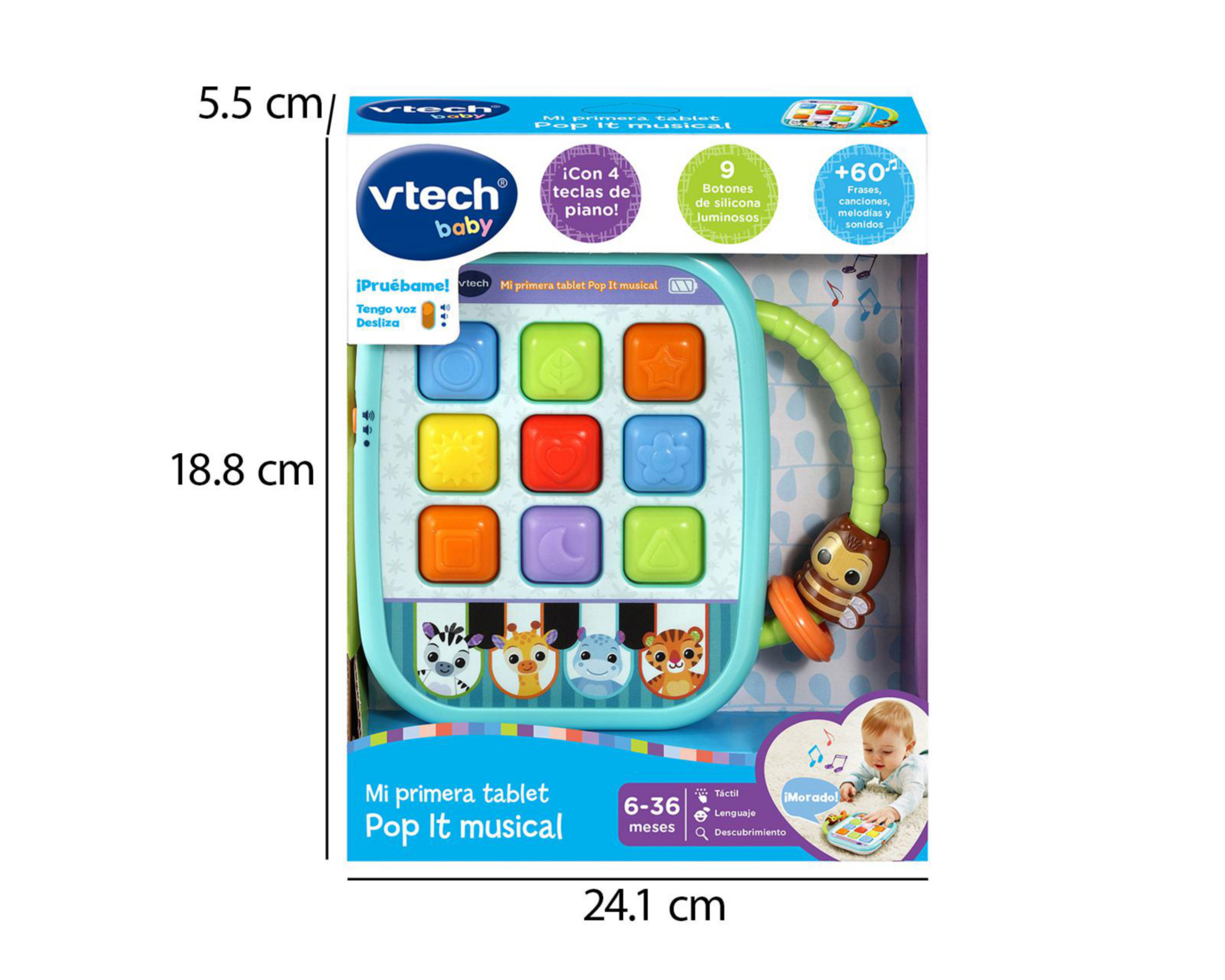 Foto 4 pulgar | Pop It Musical Vtech Mi Primera Tablet