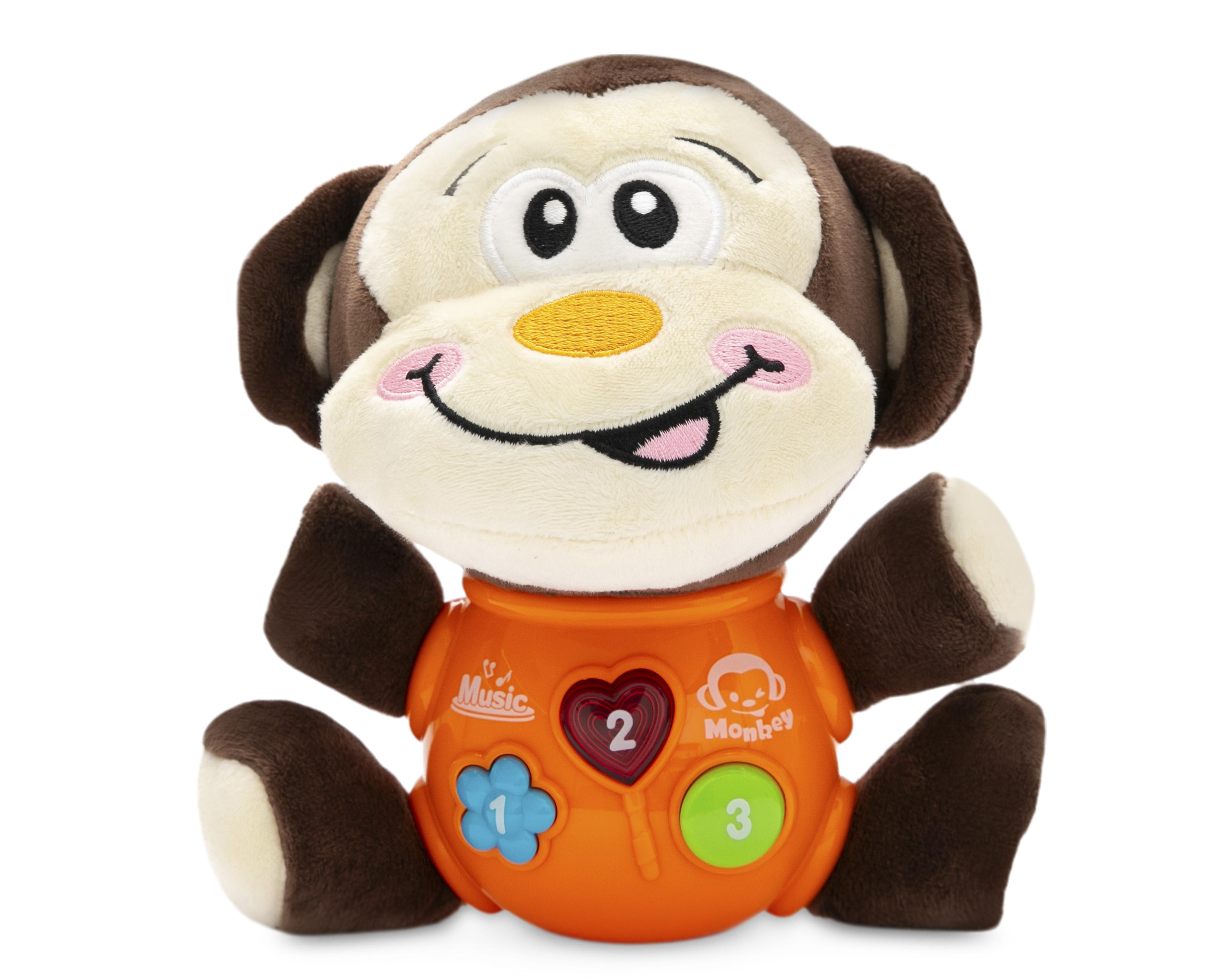 Chango de Peluche Baby Colors Bebé Animal Interactivo