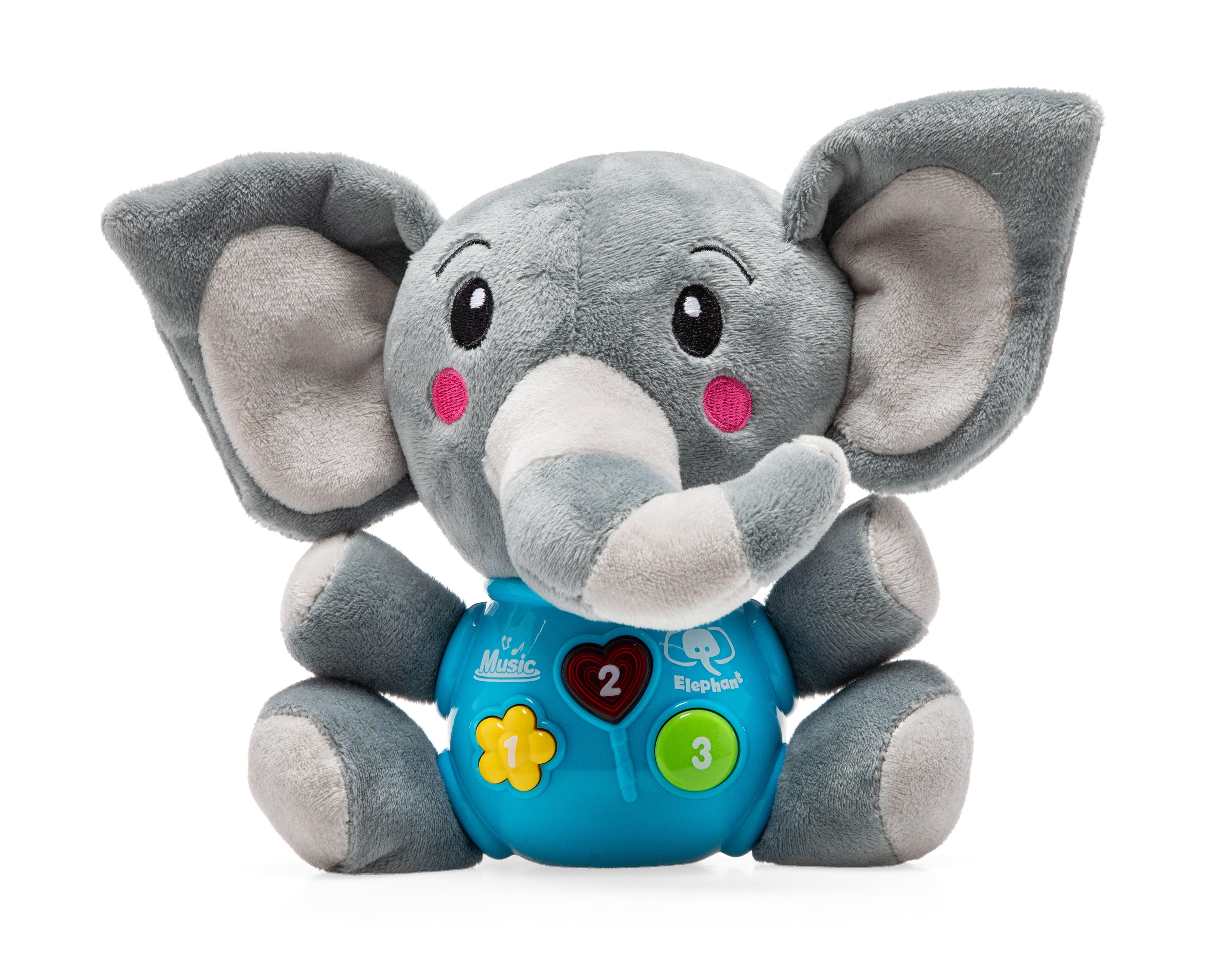 Elefante de Peluche Baby Colors Bebé Animal Interactivo