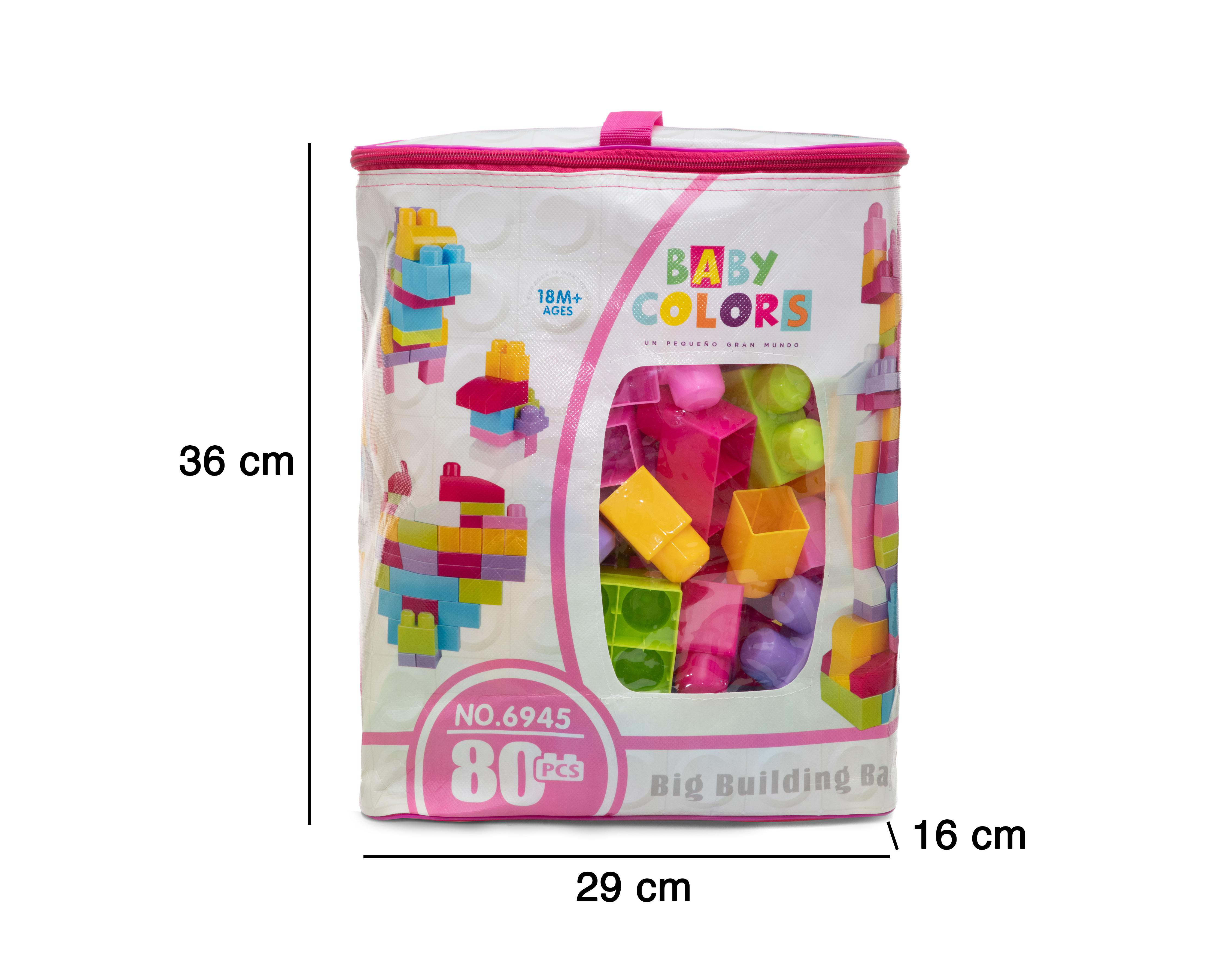 Foto 5 | Bloques de Construcción Baby Colors 80 Piezas