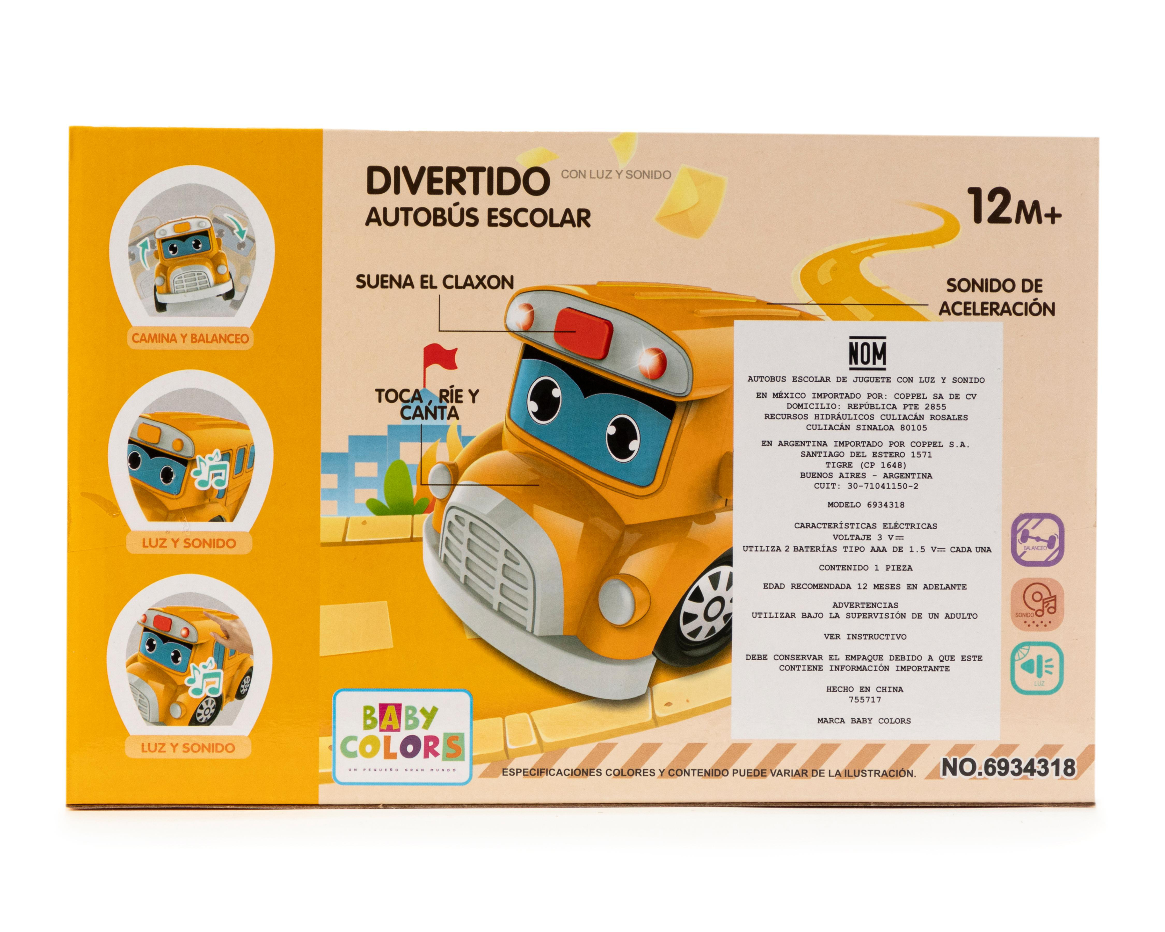 Foto 3 pulgar | Autobús Escolar Baby Colors con Luz y Sonido