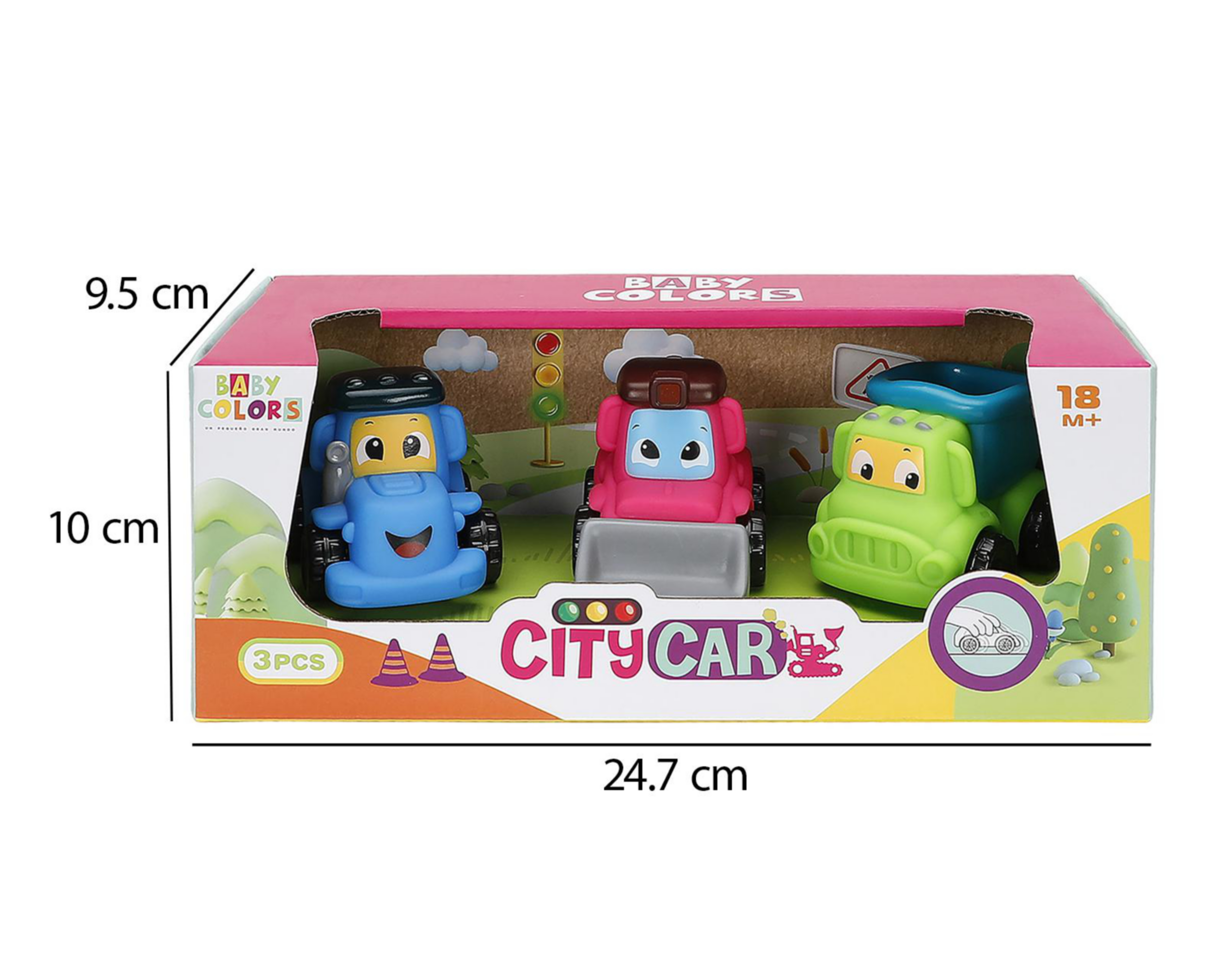 Foto 4 | Carros Baby Colors 3 Piezas