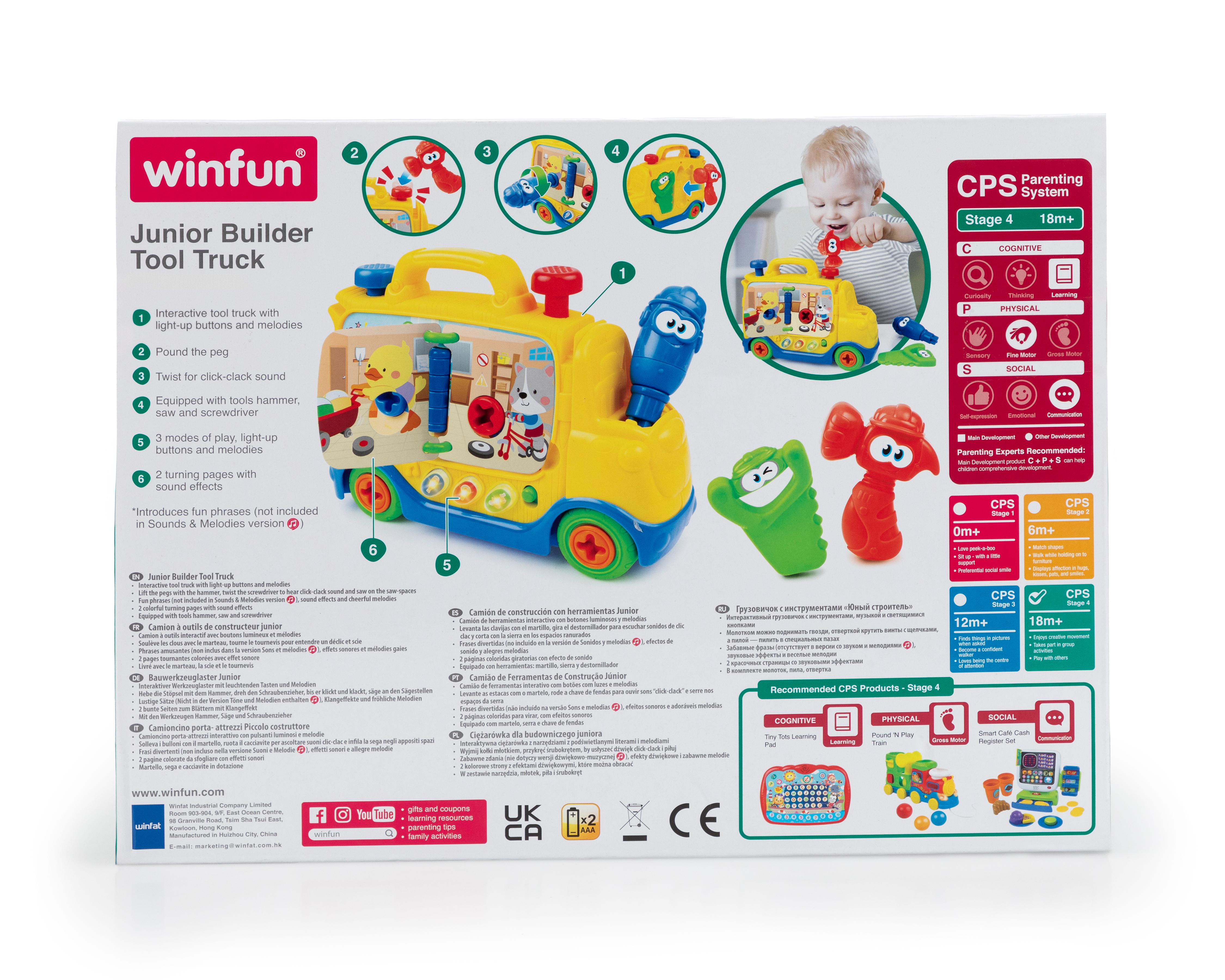 Foto 2 | Camión de Construcción con Herramientas Junior Winfun