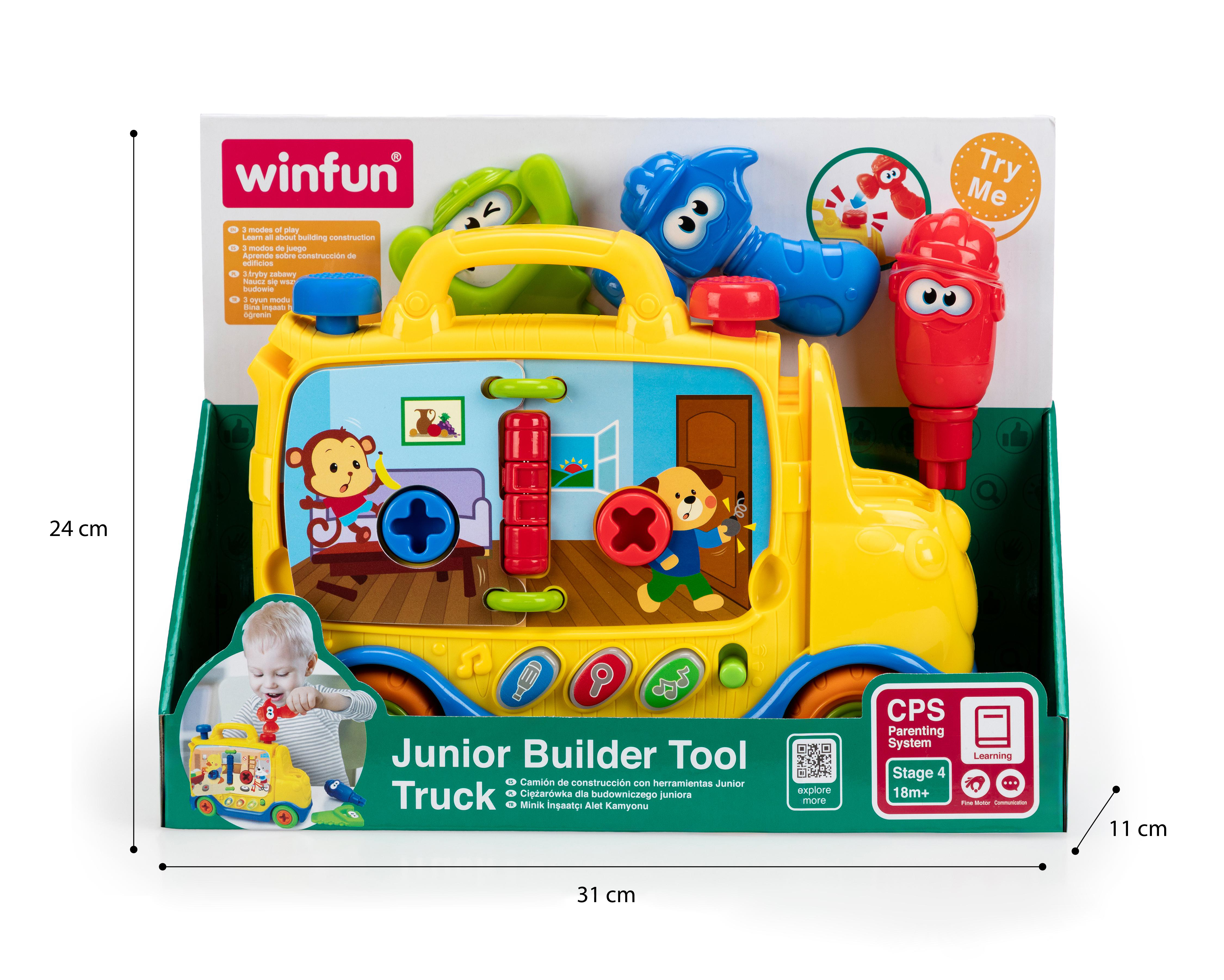 Foto 4 pulgar | Camión de Construcción con Herramientas Junior Winfun