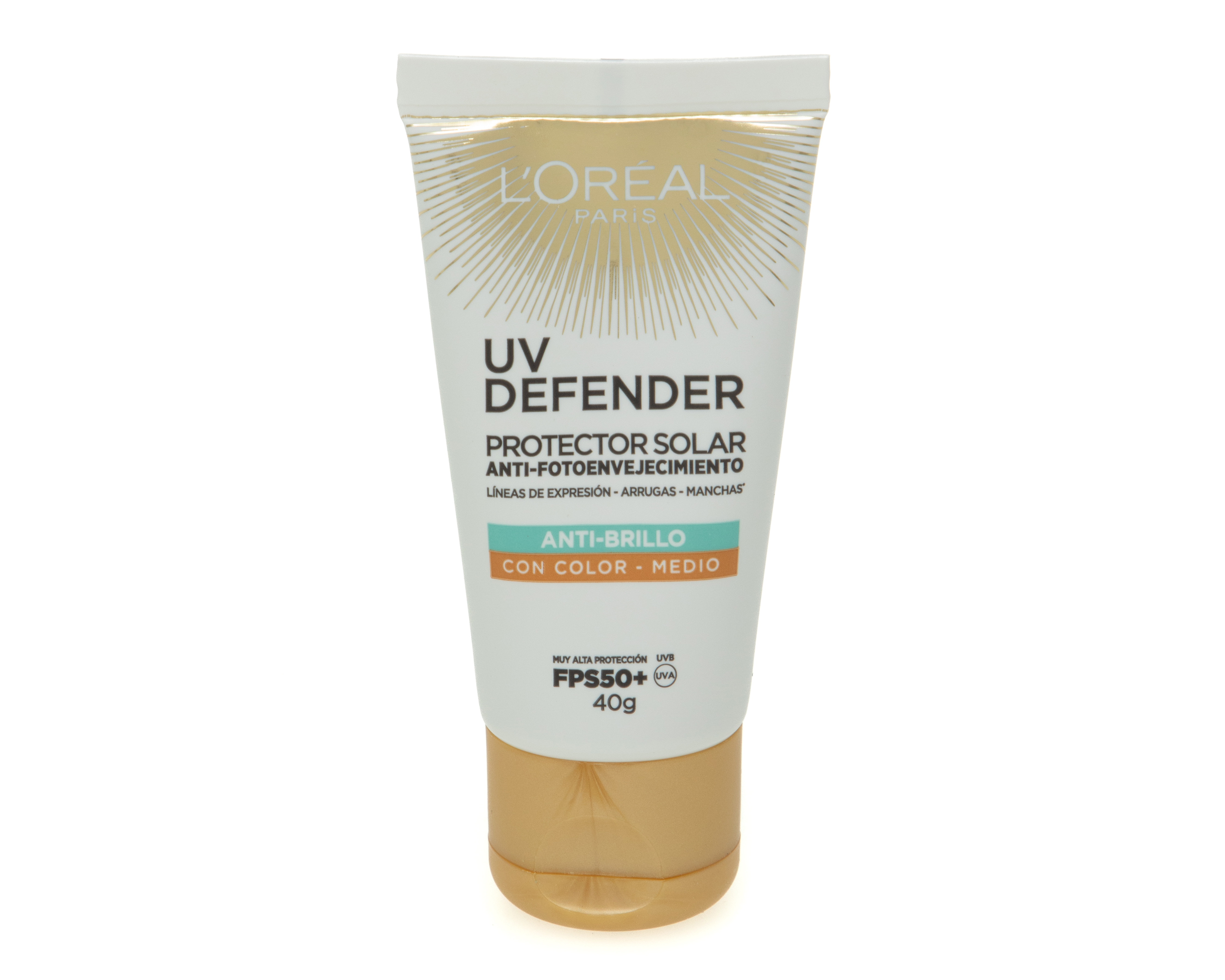 Foto 2 pulgar | Protector Solar L'Oréal Anti-Brillo con Color FPS 50+ 40 g