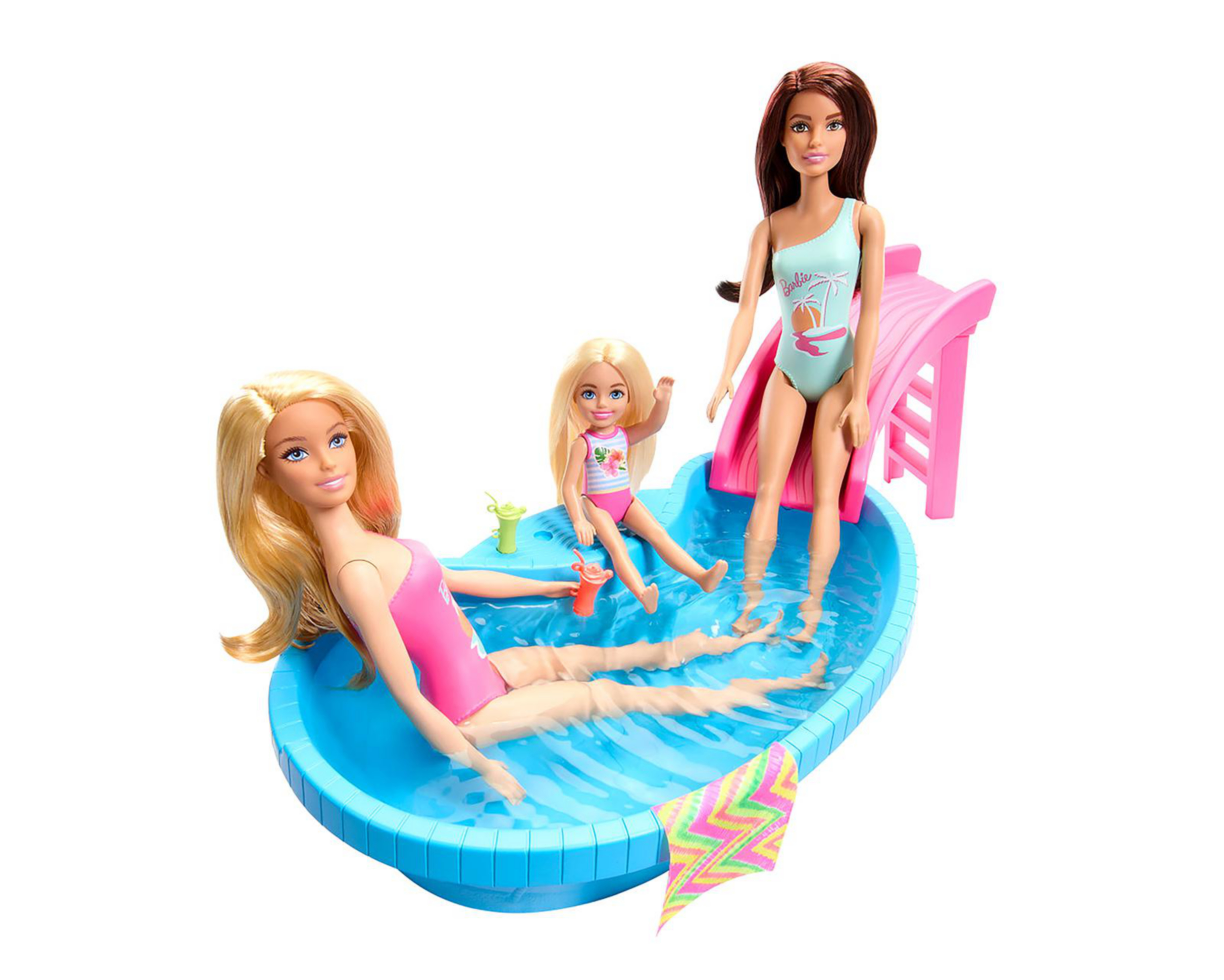 Foto 4 | Muñeca Barbie Mattel con Piscina y Tobogán