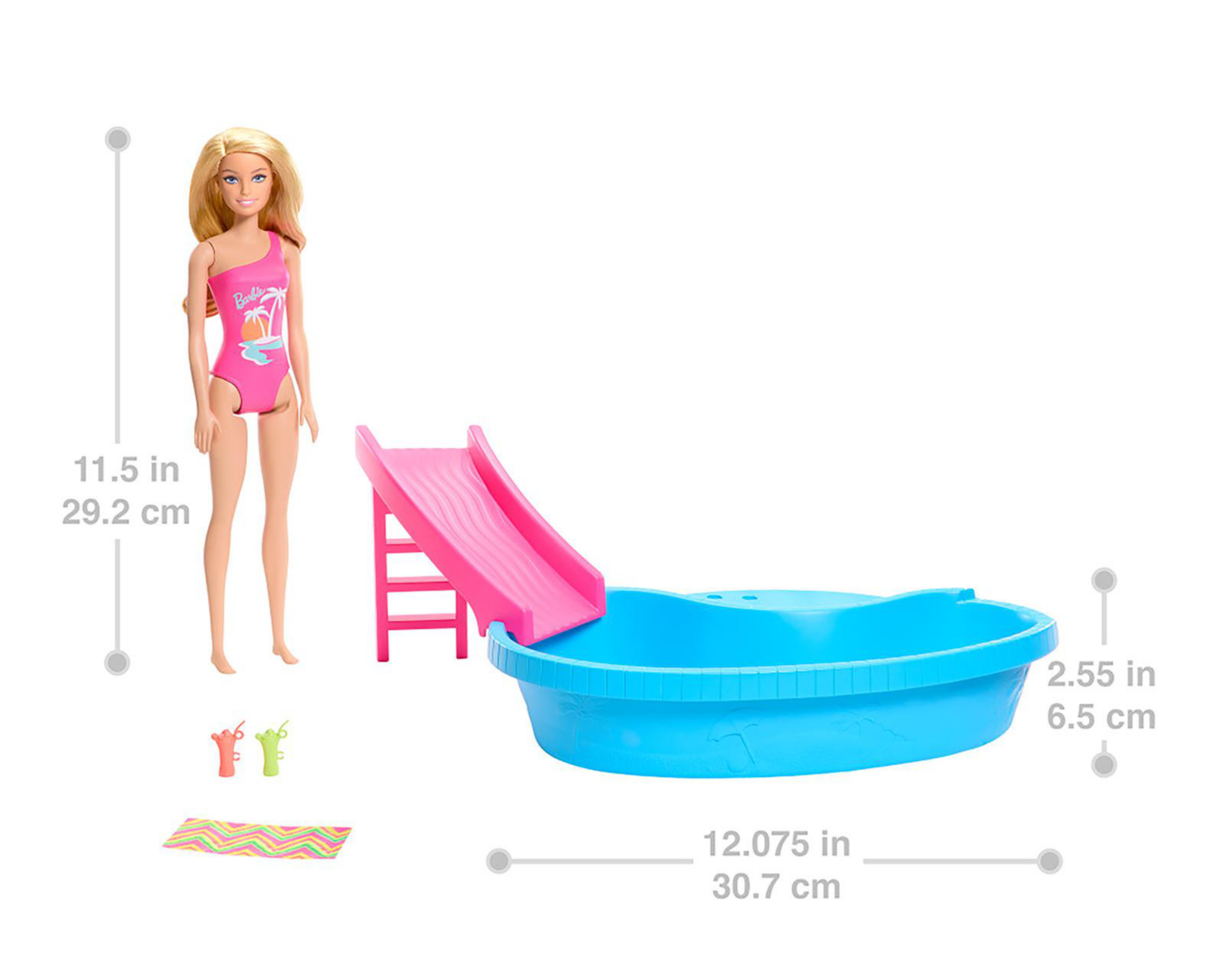 Foto 6 pulgar | Muñeca Barbie Mattel con Piscina y Tobogán