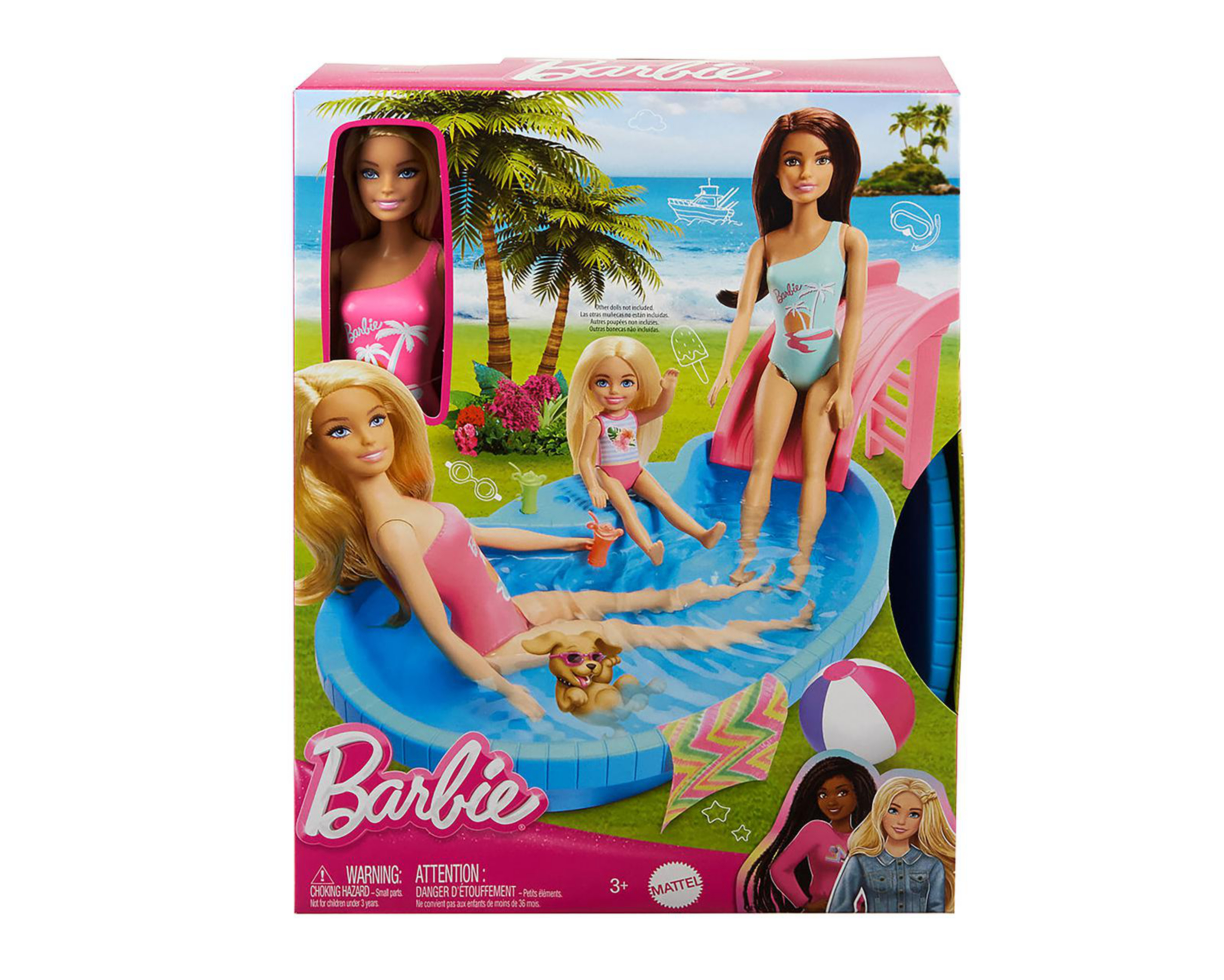 Foto 6 | Muñeca Barbie Mattel con Piscina y Tobogán