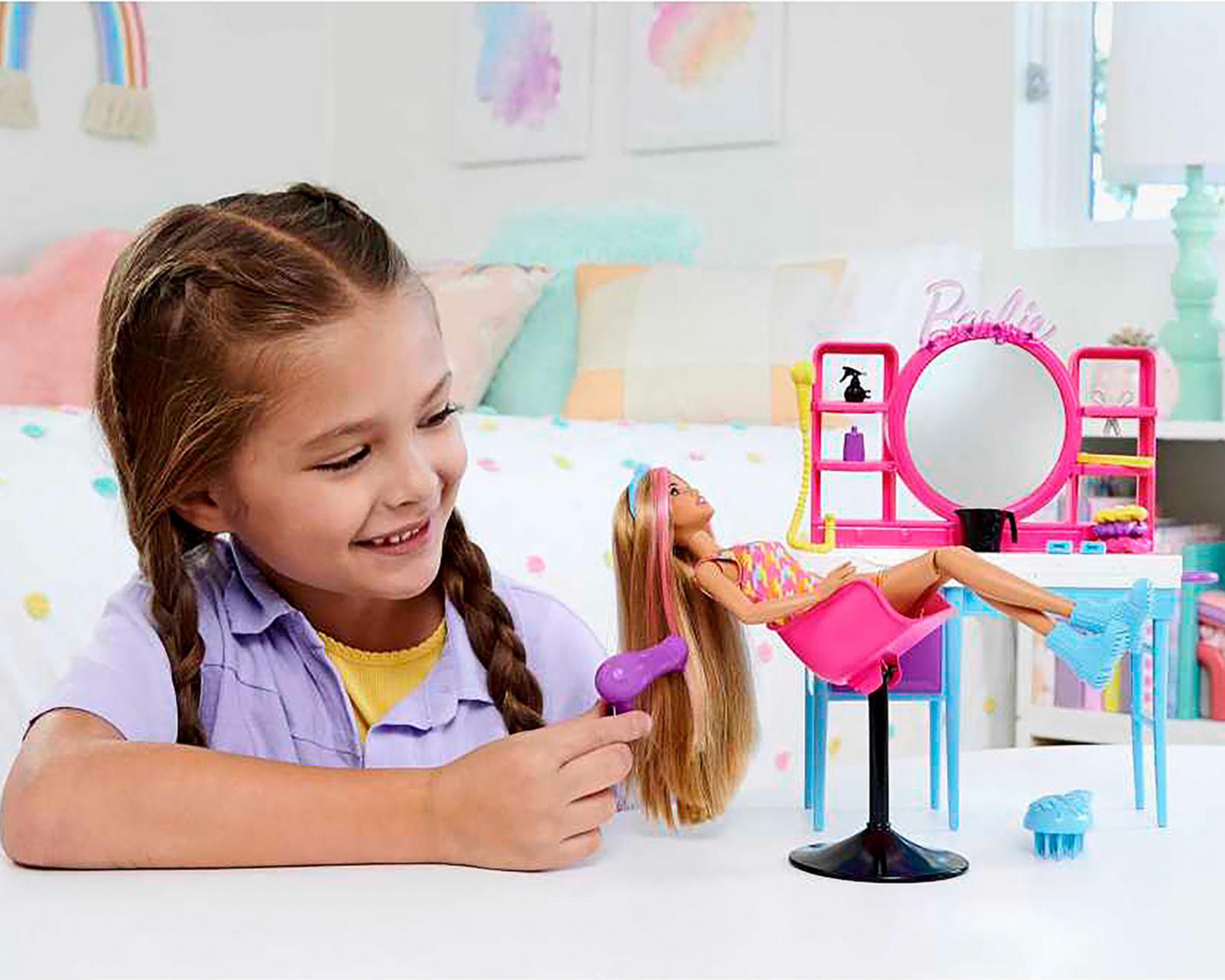 Foto 2 | Totally Hair Mattel Barbie Salon de Belleza