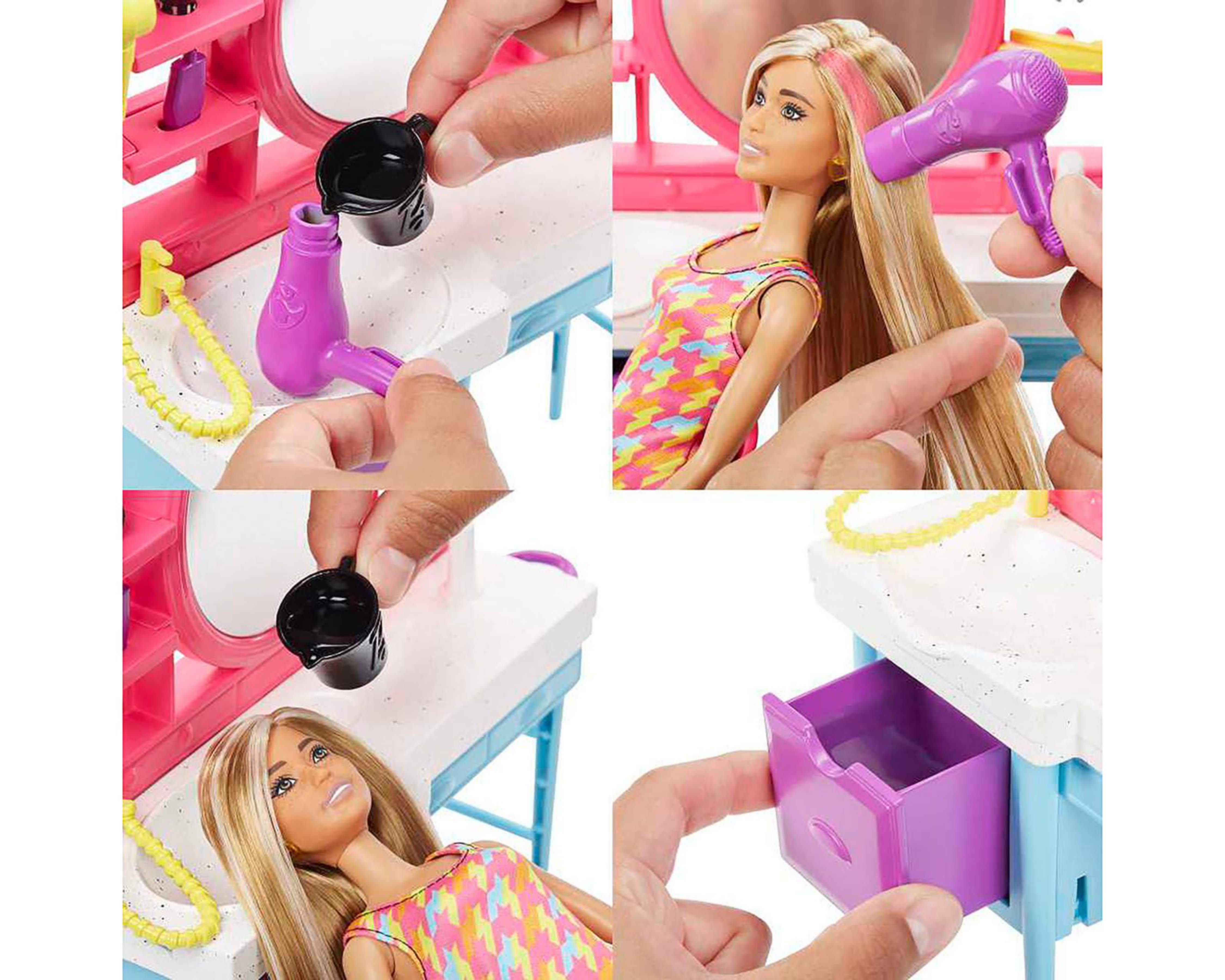 Foto 5 pulgar | Totally Hair Mattel Barbie Salon de Belleza