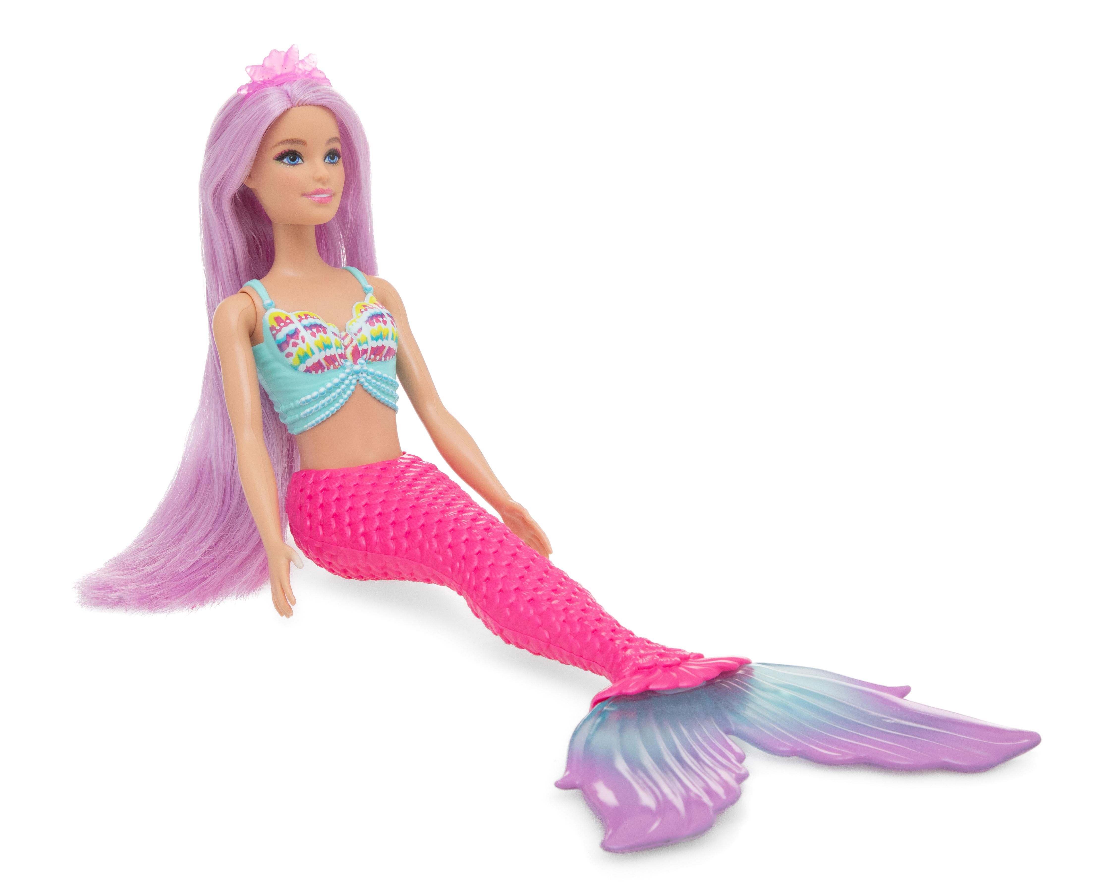 Foto 4 pulgar | Muñeca Mattel Barbie Sirena Cabello Largo de Ensueño al Azar