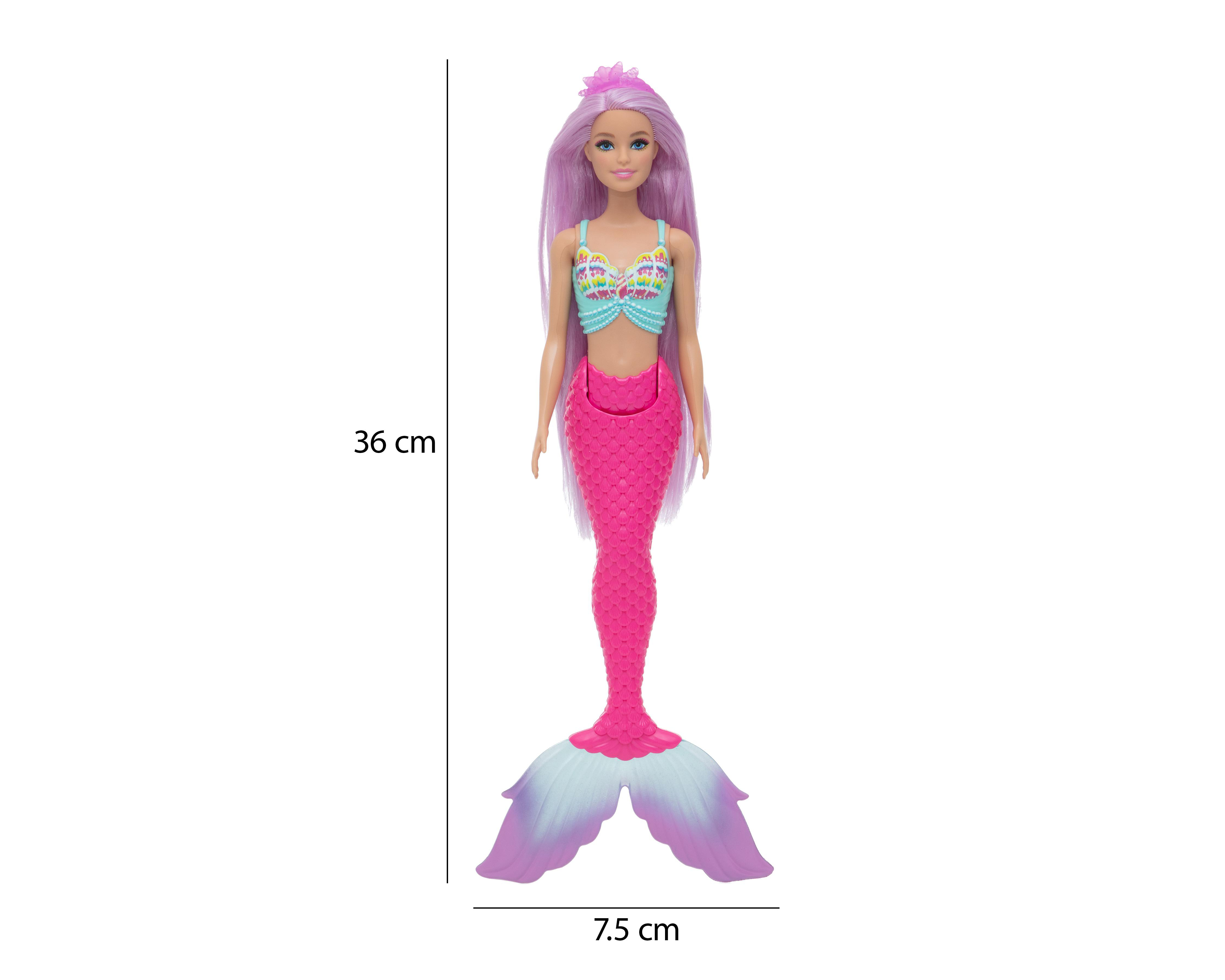 Foto 8 pulgar | Muñeca Mattel Barbie Sirena Cabello Largo de Ensueño al Azar