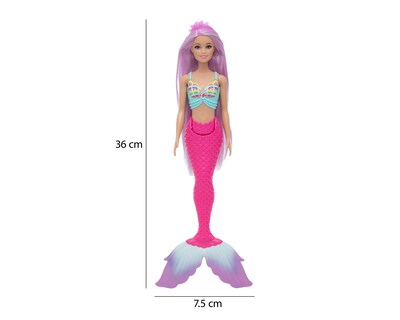 Foto 7 | Muñeca Mattel Barbie Sirena Cabello Largo de Ensueño al Azar