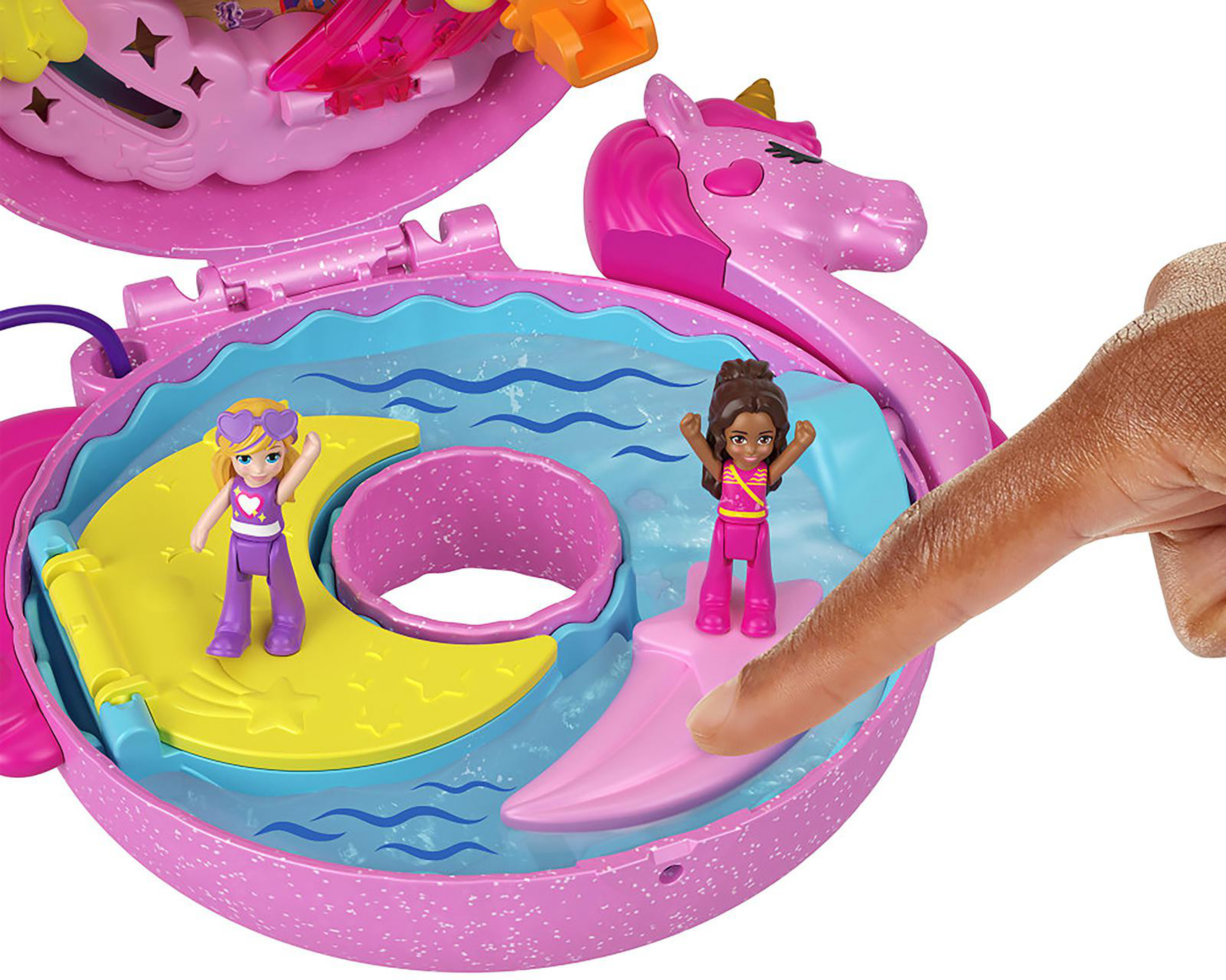 Foto 3 | Flotador de Unicornio Mattel Polly Pocket Sparkle Cove Adventure